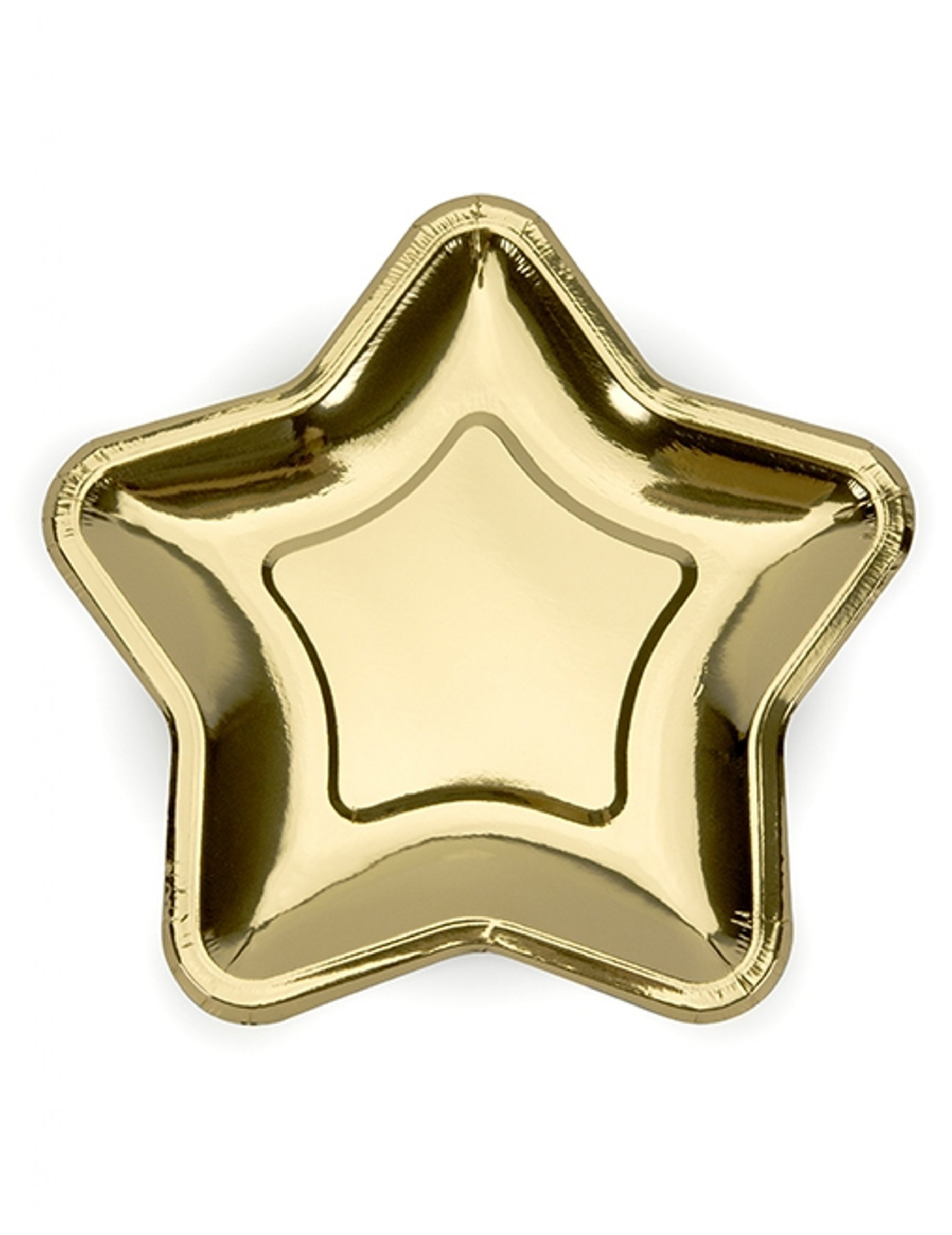 Kleine Sternen-Teller Weihnachts-Tischdeko 6 Stück goldfarben 18 cm Kleine Sternen-Teller Weihnachts-Tischdeko 6 Stück goldfarben 18 cm von PARTYDECO