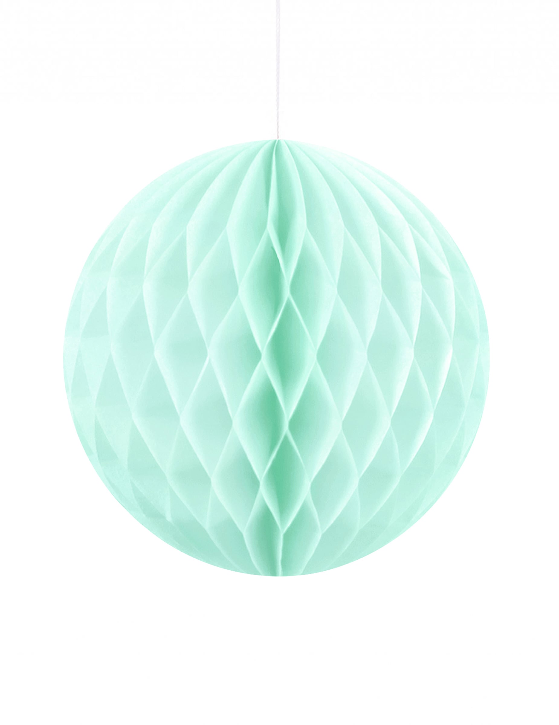 Kleine Wabenkugel aus Papier Mint 10 cm zum Aufhängen Kleine Wabenkugel aus Papier Mint 10 cm zum Aufhängen von PARTYDECO