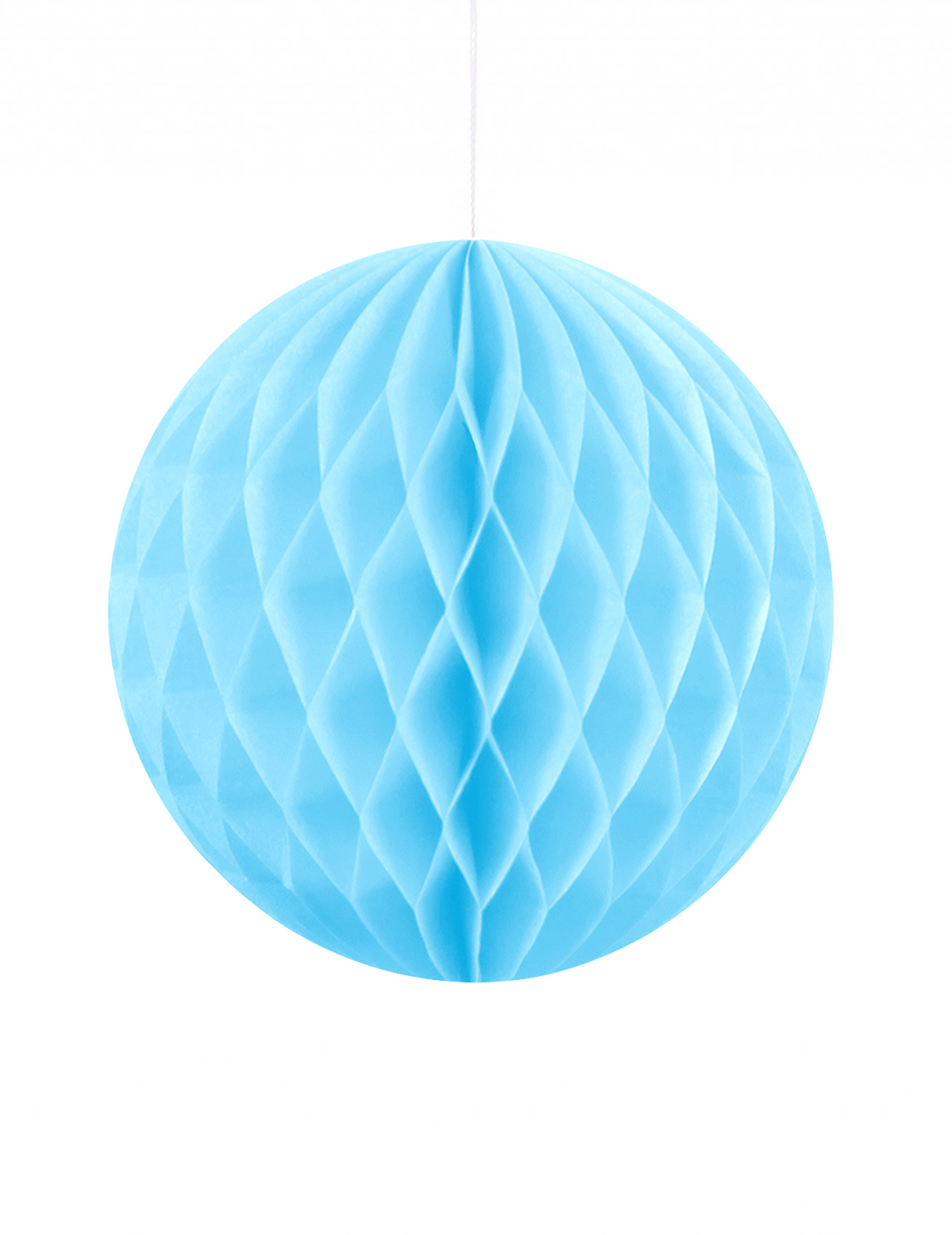 Kleine hellblaue Wabenball-Deko 10 cm zum Aufhängen Kleine hellblaue Wabenball-Deko 10 cm zum Aufhängen von PARTYDECO