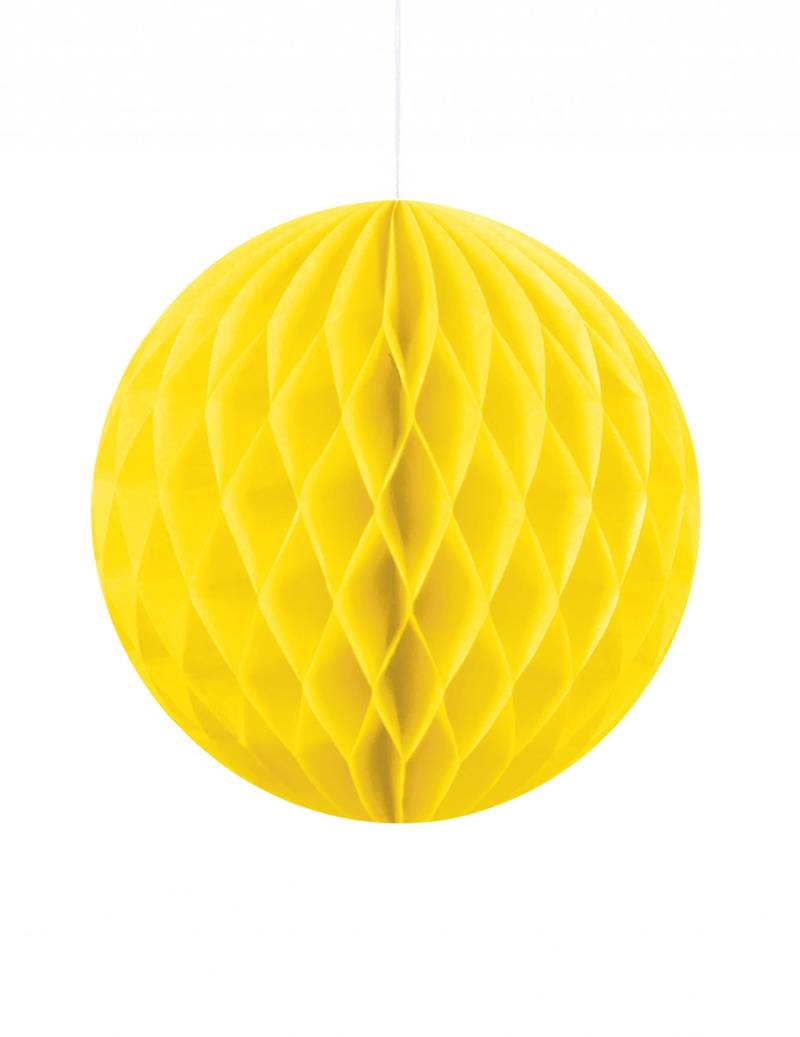 Kleiner gelber Wabenball aus Papier - 10 cm Hängedeko Kleiner gelber Wabenball aus Papier - 10 cm Hängedeko von PARTYDECO