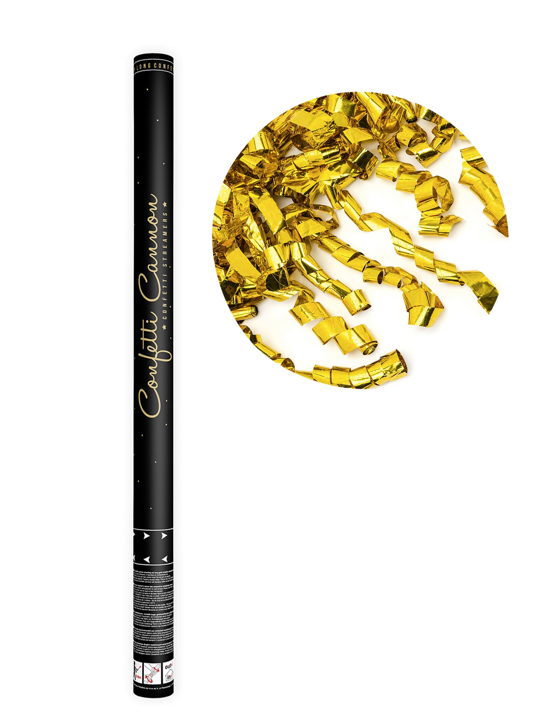 Konfetti-Kanone Gold-Luftschlangen 80 cm Konfetti-Kanone Gold-Luftschlangen 80 cm von PARTYDECO