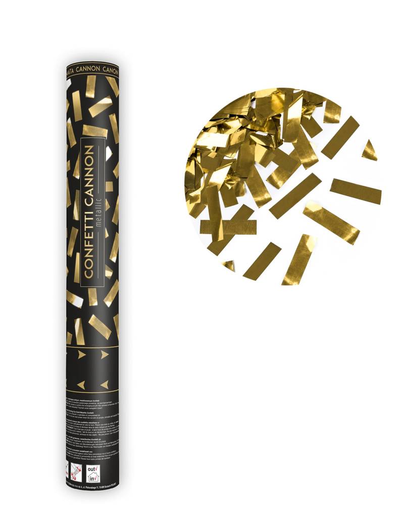 Konfetti-Kanone goldene Metallstreifen 40 cm Konfetti-Kanone goldene Metallstreifen 40 cm von PARTYDECO
