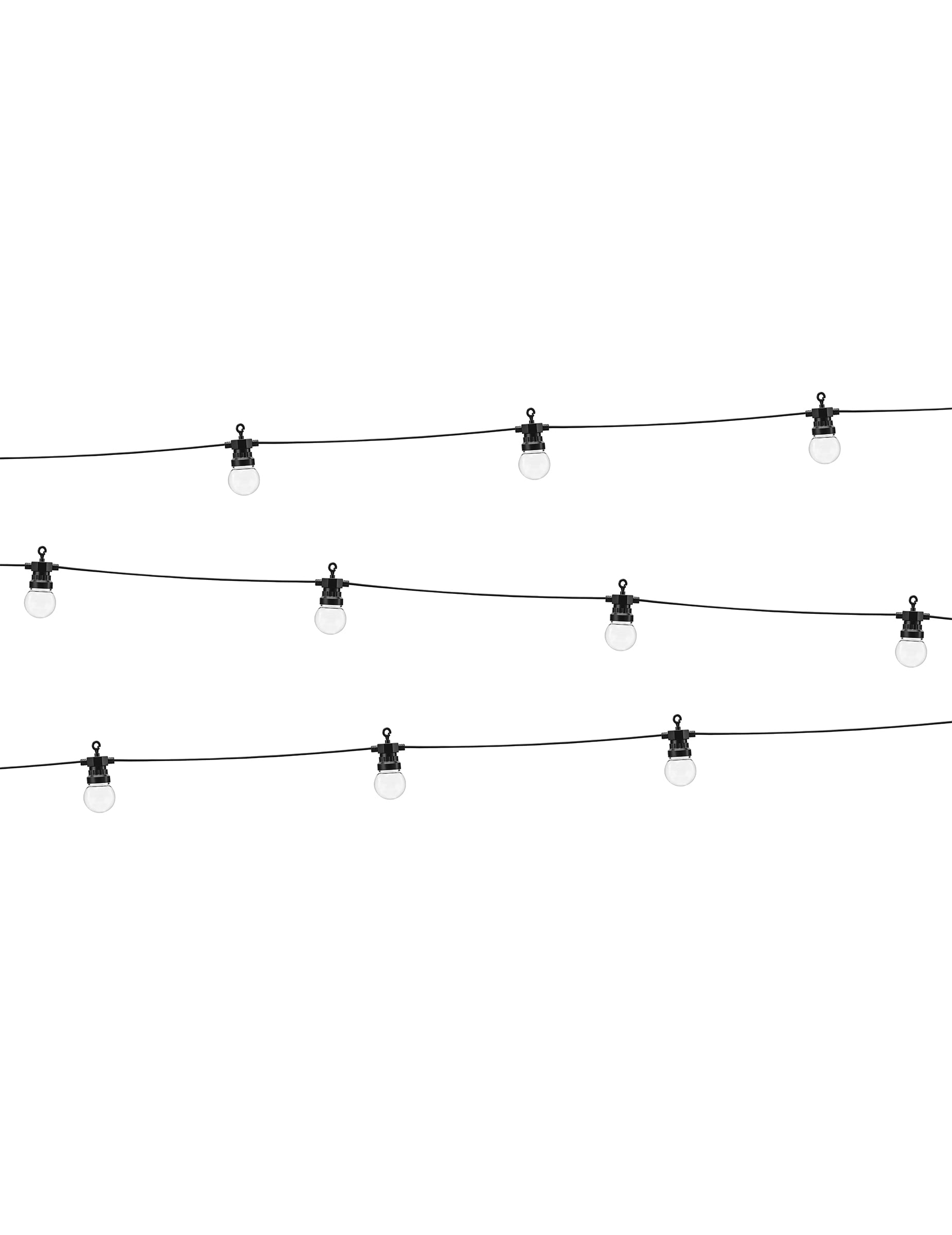 LED-Lichterkette Guinguette schwarz 5 m LED-Lichterkette Guinguette schwarz 5 m von PARTYDECO