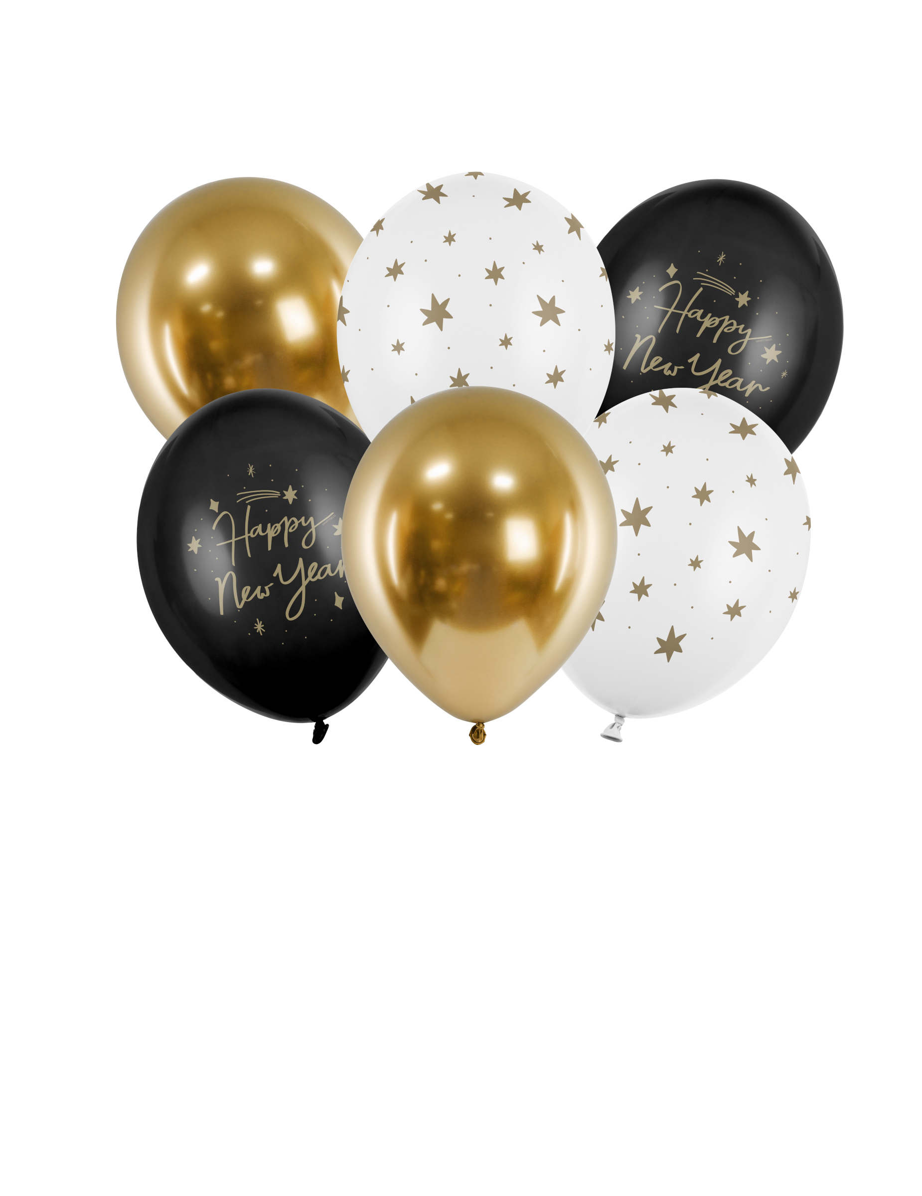 Latexballons 6er Set Silvester Latexballons 6er Set Silvester von PARTYDECO