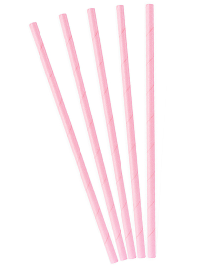 Pappstrohhalm Trinkhalm 10 Stück hellrosa 19,5 cm Pappstrohhalm Trinkhalm 10 Stück hellrosa 19,5 cm von PARTYDECO