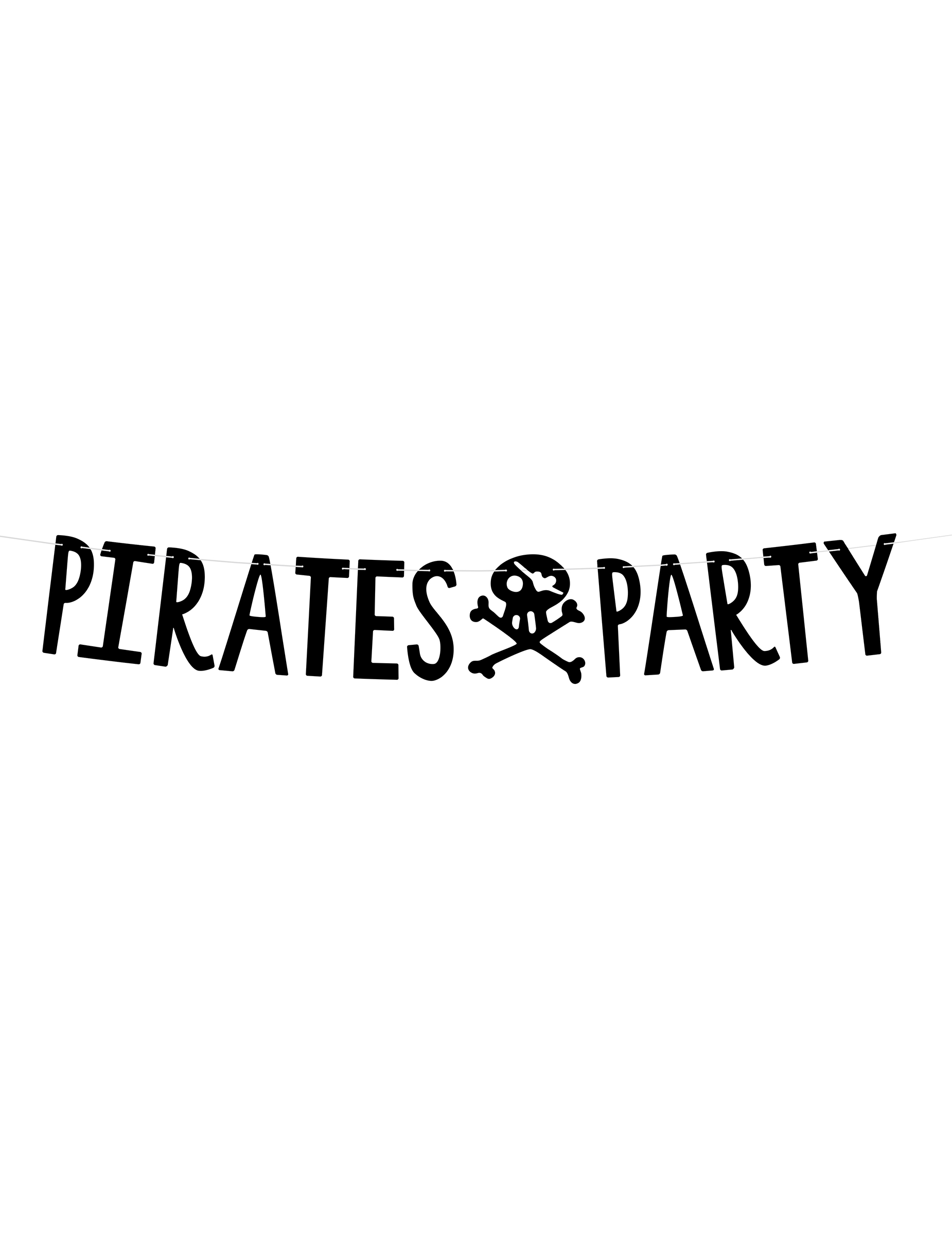 Piraten-Girlande Pirates Party Kindergeburtstag-Deko schwarz 1 m Piraten-Girlande Pirates Party Kindergeburtstag-Deko schwarz 1 m von PARTYDECO