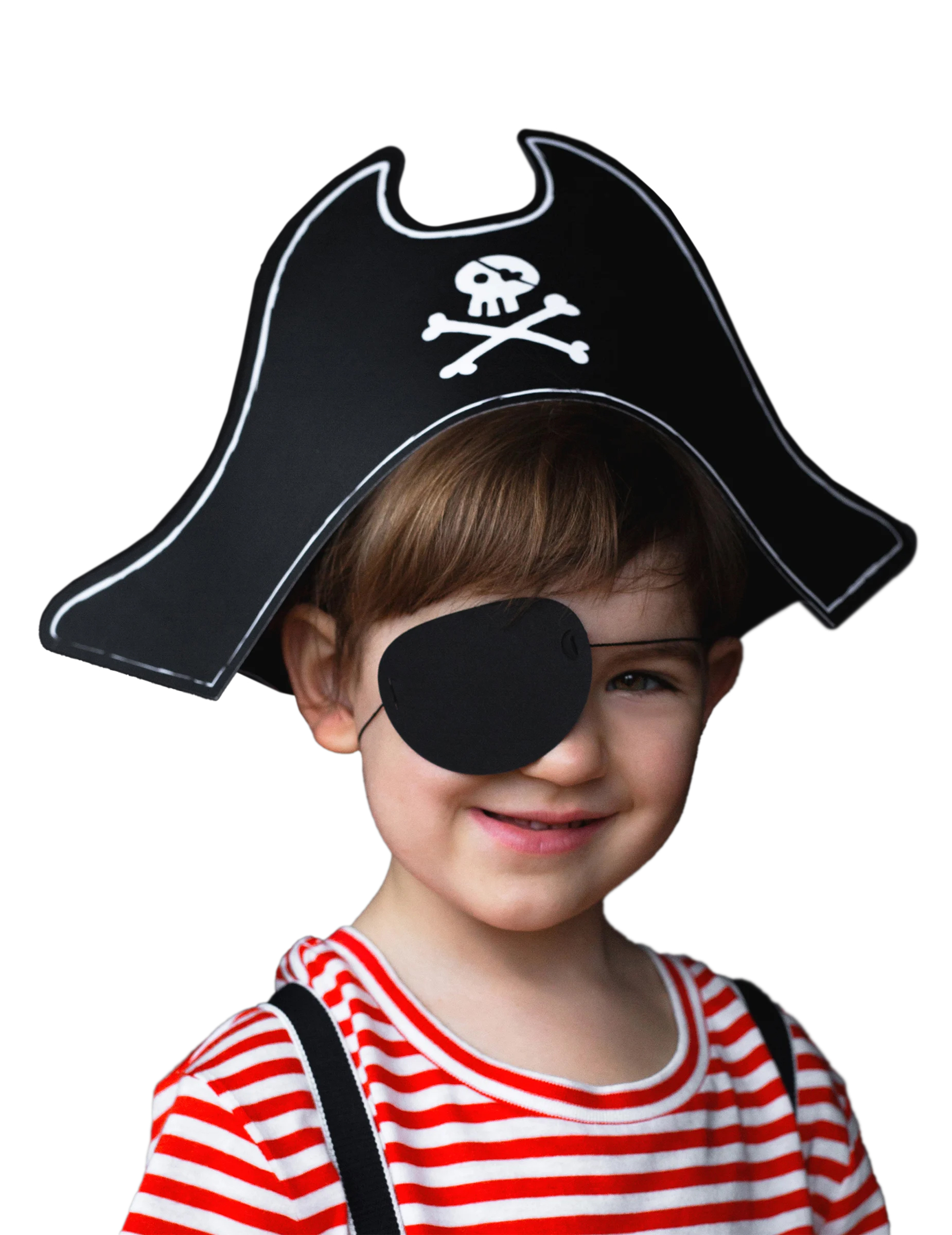Piratenhut und Augenklappe für Kinder Karnevalszubehör schwarz Piratenhut und Augenklappe für Kinder Karnevalszubehör schwarz von PARTYDECO