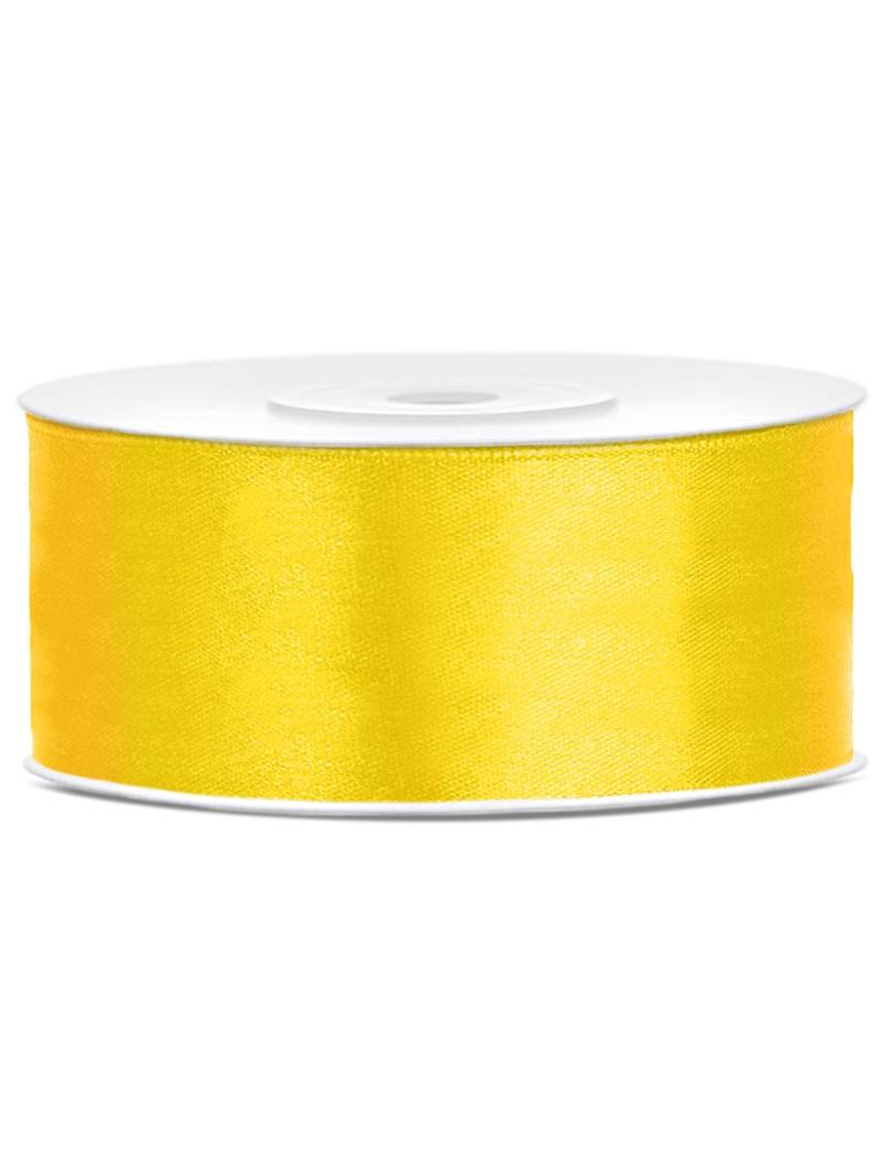Satinband Gelb Breit 25m Satinband gelb 2,5 cm x 25 m von PARTYDECO