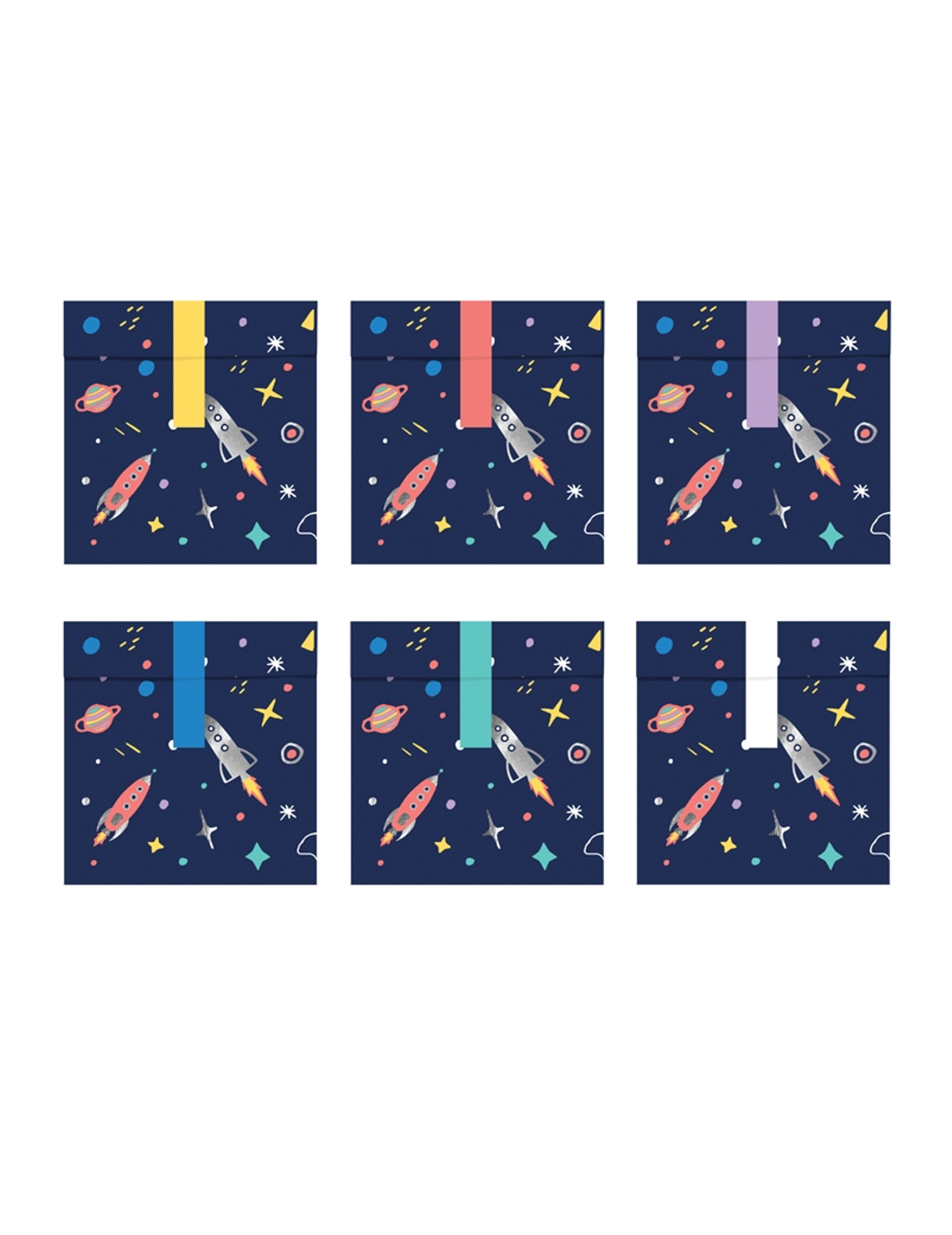 Weltall-Geschenktüten Raketen Planeten Sterne Weltraum 6 Stück blau-bunt 13 x 14 cm Weltall-Geschenktüten Raketen Planeten Sterne Weltraum 6 Stück blau-bunt 13 x 14 cm von PARTYDECO
