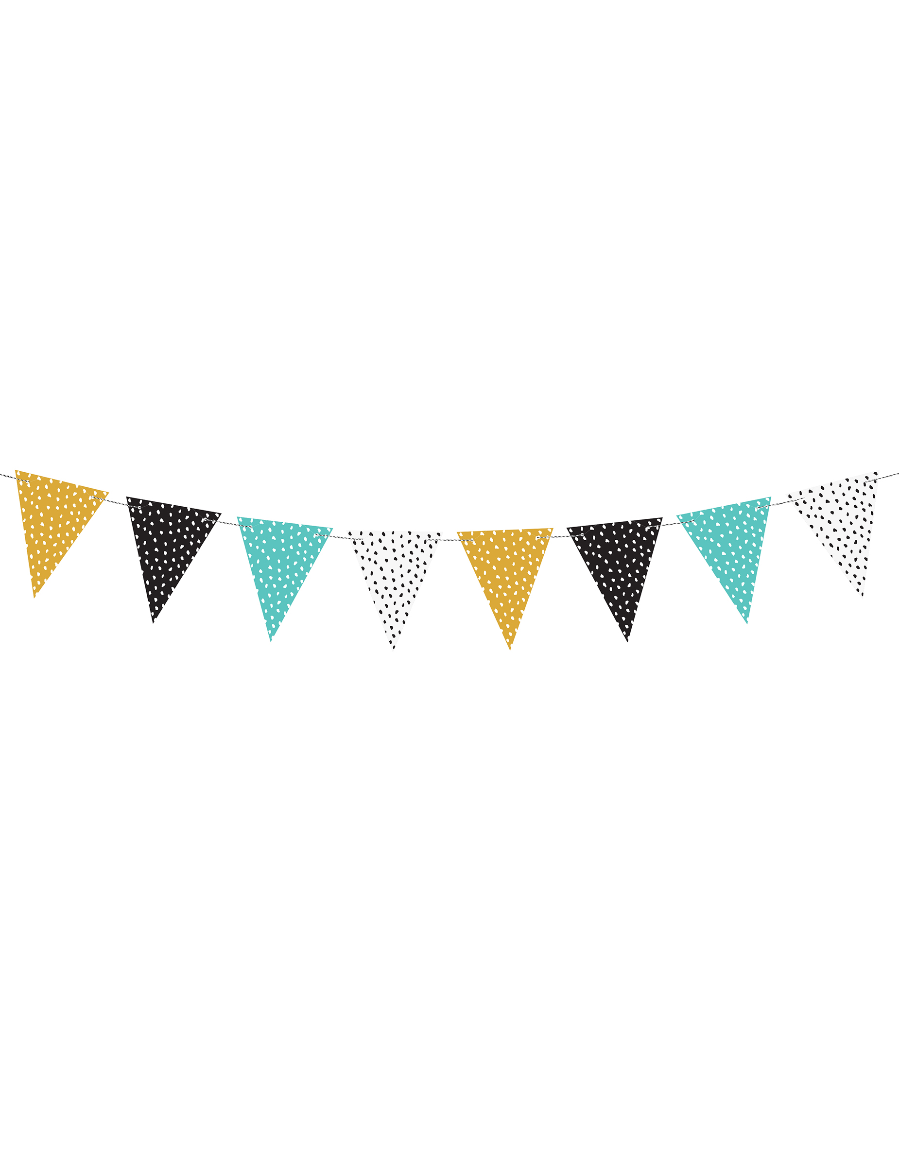 Wimpel-Girlande mit Punkten Party-Deko bunt 1,3 m x 14 cm Wimpel-Girlande mit Punkten Party-Deko bunt 1,3 m x 14 cm von PARTYDECO