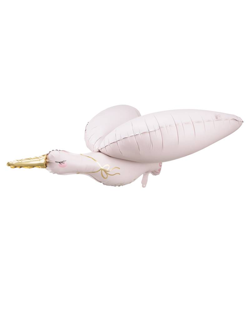rosa Folienballon Storch von PARTYDECO