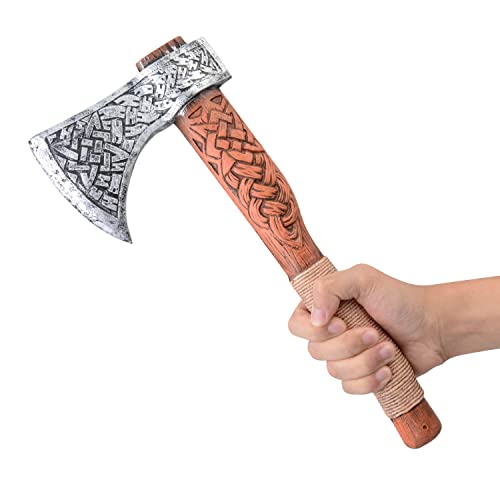 PARTYGEARS Wikingeraxt aus Schaumstoff für Halloween, Kostüm, Cosplay und Kampfspiel, klassische Farbe, 35,6 cm, Silber PARTYGEARS Wikingeraxt aus Schaumstoff für Halloween, Kostüm, Cosplay und Kampfspiel, klassische Farbe, 35,6 cm, Silber von PARTYGEARS