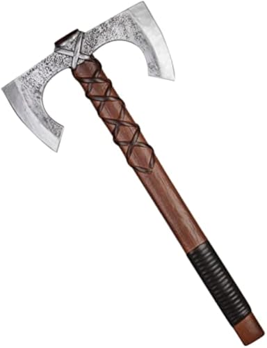 Schaumstoff Wikingeraxt für Halloween Kostüm Cosplay, Gefälschte Axt Waffe Mittelalter Renaissance Zubehör Requisiten (Axe-A0034) von PARTYGEARS