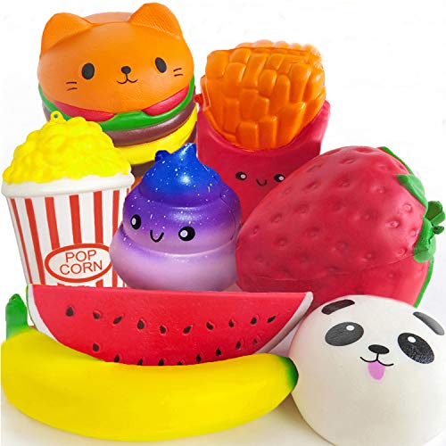 8 Stück Squishies Weihnachten Spielzeug für Mädchen Jungen - Jumbo Obst Lebensmittel Langsam Steigend Duftender Stressabbau für Erwachsene 8 Stück Squishies Weihnachten Spielzeug für Mädchen Jungen - Jumbo Obst Lebensmittel Langsam Steigend Duftender Stressabbau für Erwachsene von PARTYKA
