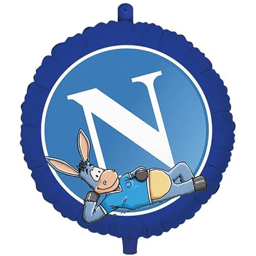 Artikel für Neapel, offizielle Sportgesellschaft Fußball Neapel, Fußball, Geburtstag, Mottoparty, besonderes Ereignis, Feier (runder Folienballon) von PARTYLANDIA