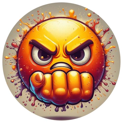 Emoji-Kuchen-Oblaten für Cupcakes, Emoji, Emoticons, Cake Design, Cupcake-Topper, essbar, glutenfrei, 9 Stück von PARTYLANDIA