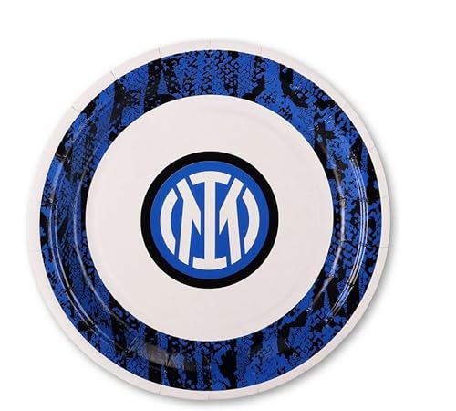 Inter Partyartikel, offizieller Fußballclub Inter. Mailand, Fußball, Geburtstag, Mottoparty, besonderes Ereignis, Feier (Teller 18 cm) von PARTYLANDIA