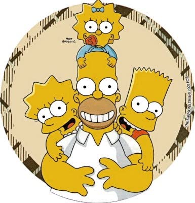 Simpson-Kuchendekoration, Cartoon, Tortendekoration von PARTYLANDIA