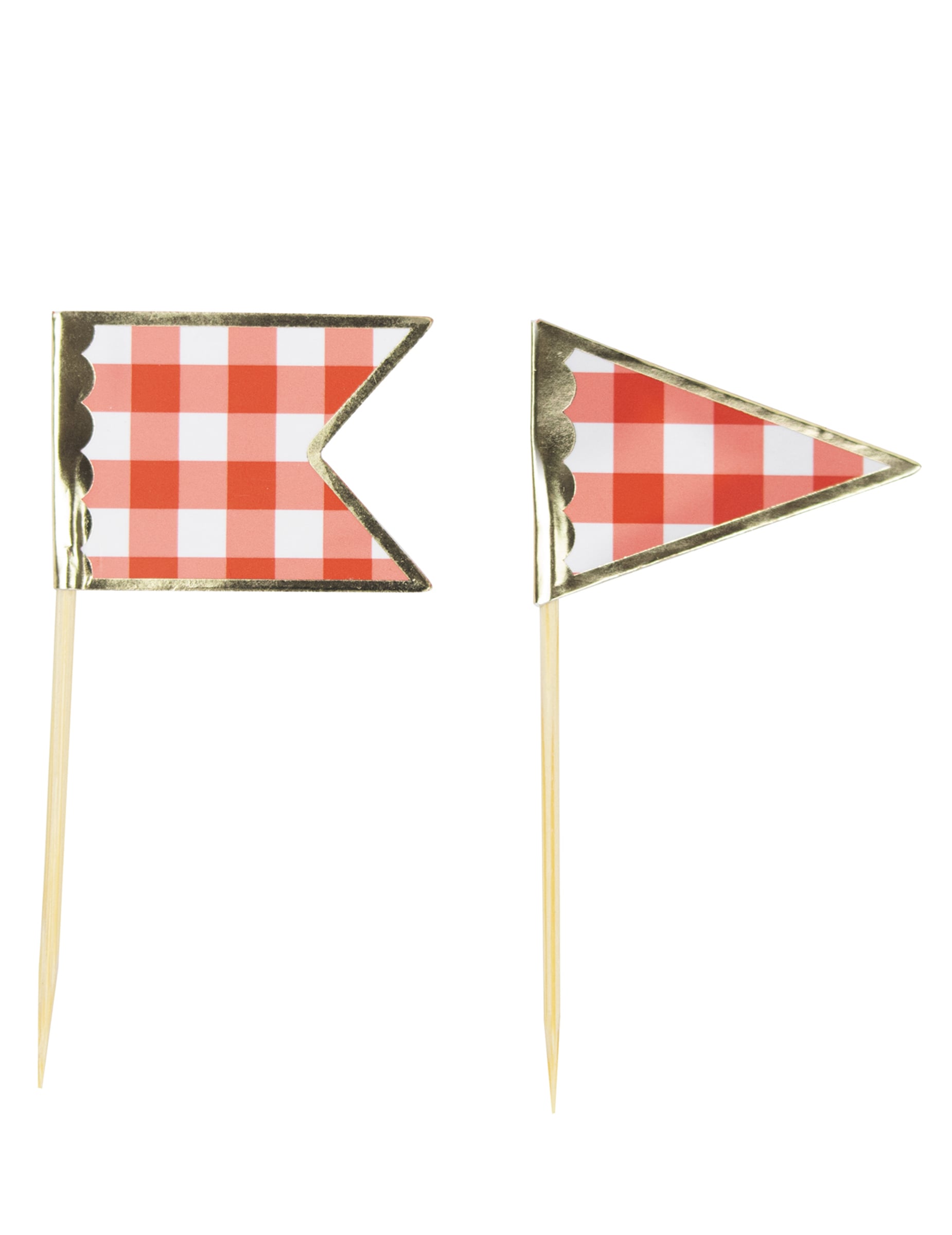 10 Cocktail-Picker mit Karomuster rot/weiß 10cm 10 Cocktail-Picker mit Karomuster rot/weiß 10cm von PARTYPRO
