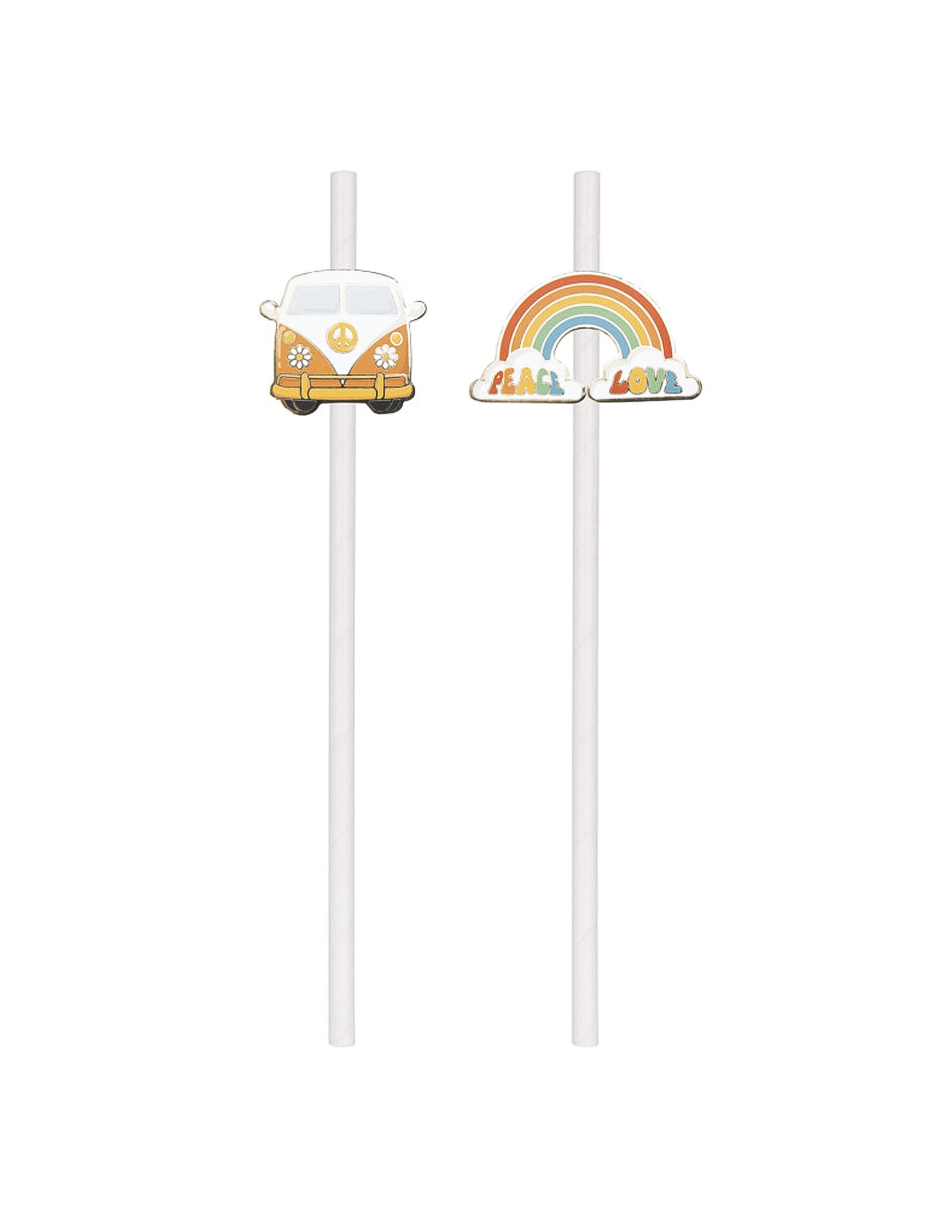 10 Hippie Party Papier-Strohhalme 19,7 cm 10 Hippie Party Papier-Strohhalme 19,7 cm von PARTYPRO
