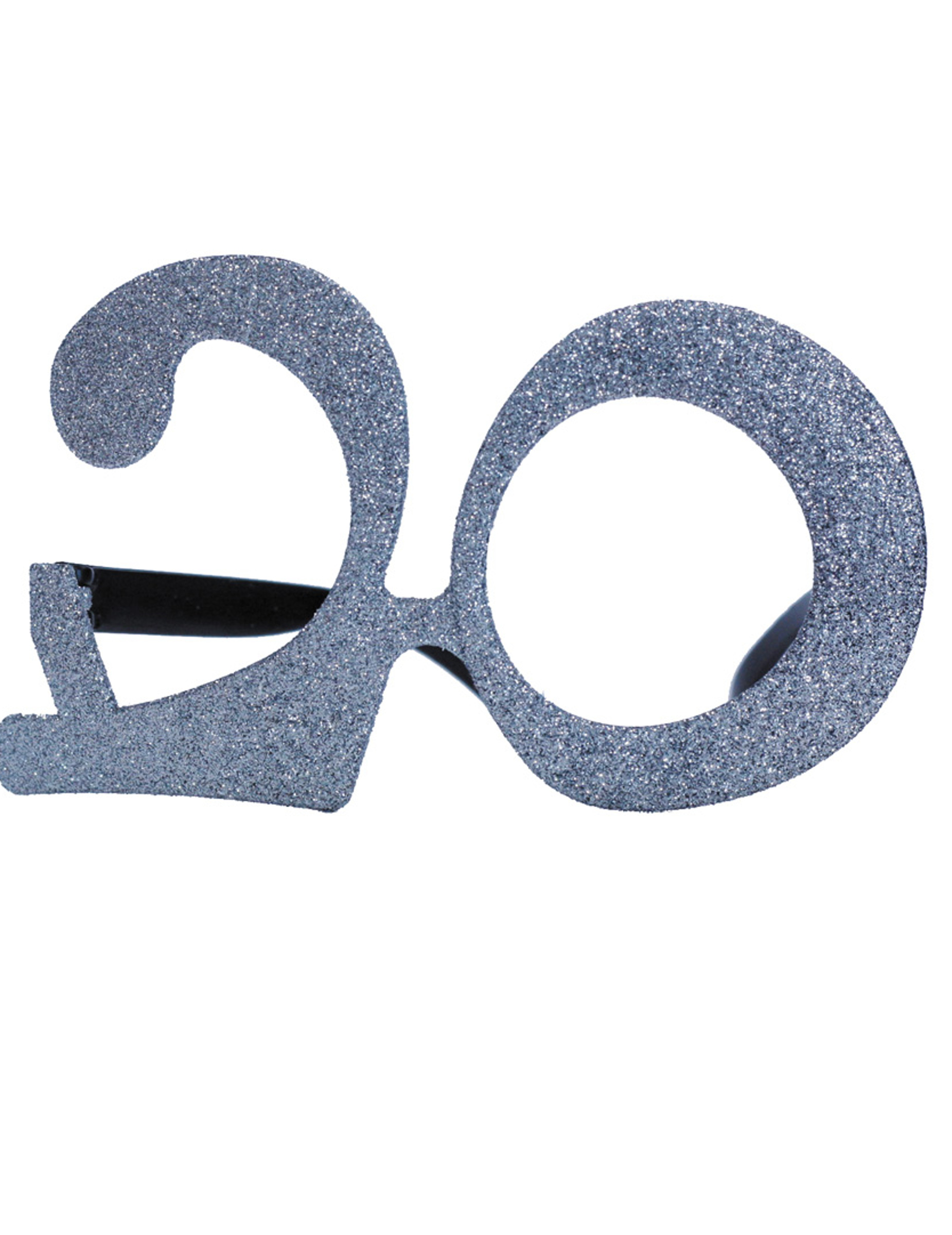 20. Geburtstag Glitzer-Brille silber 20. Geburtstag Glitzer-Brille silber von PARTYPRO