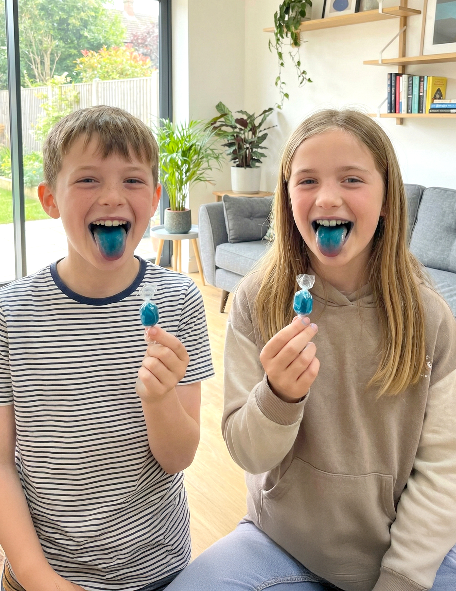 3 Zungenfärber Bonbons Blau für alle – witziger Partyspaß von PARTYPRO