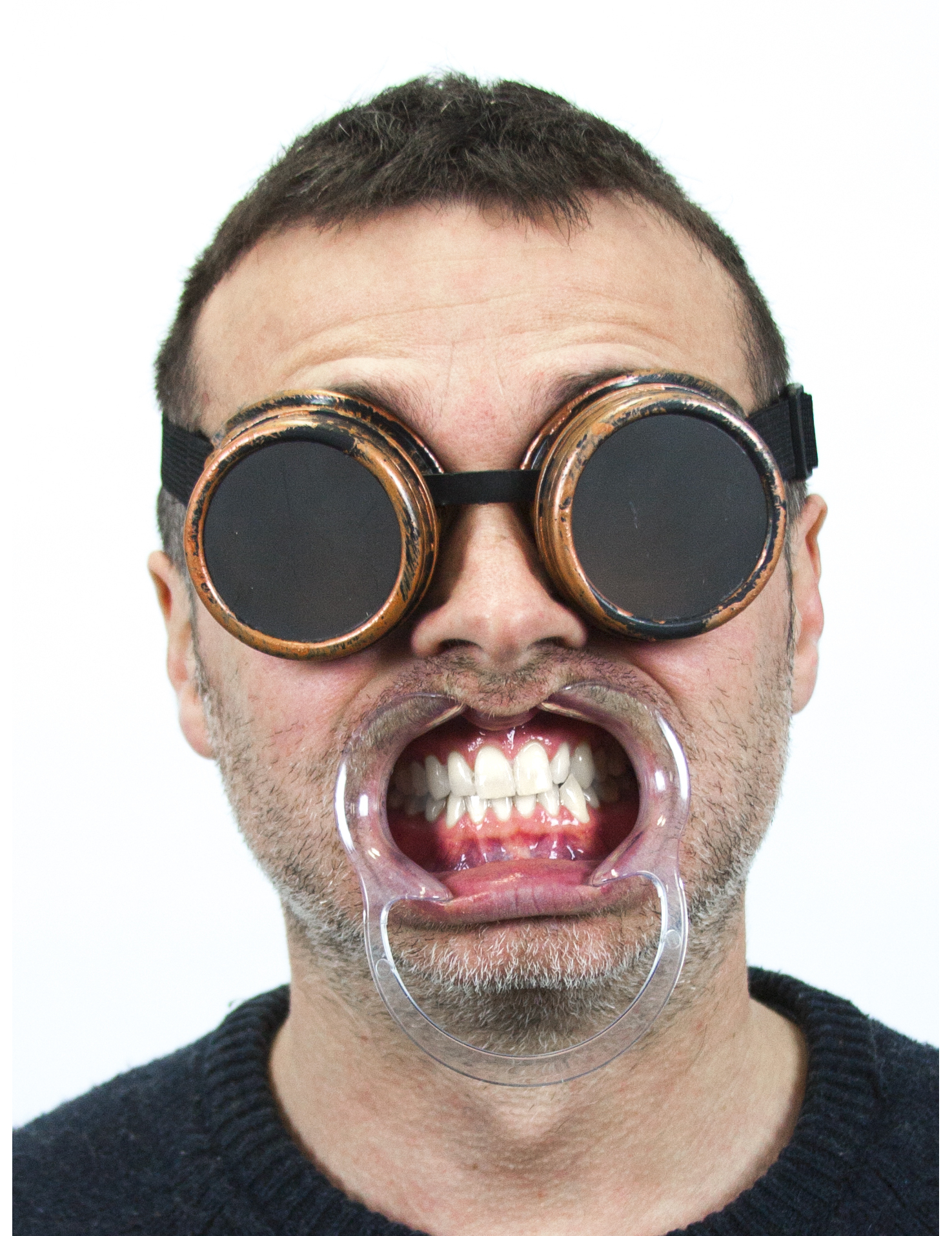 5 Mundklammern - Kunststoff - transparent von PARTYPRO
