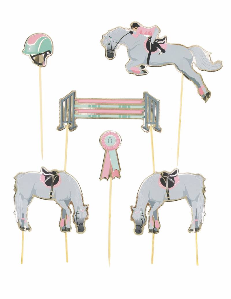 6 Tortendeko-Sets Pferd und Reiten 6 Tortendeko-Sets Pferd und Reiten von PARTYPRO