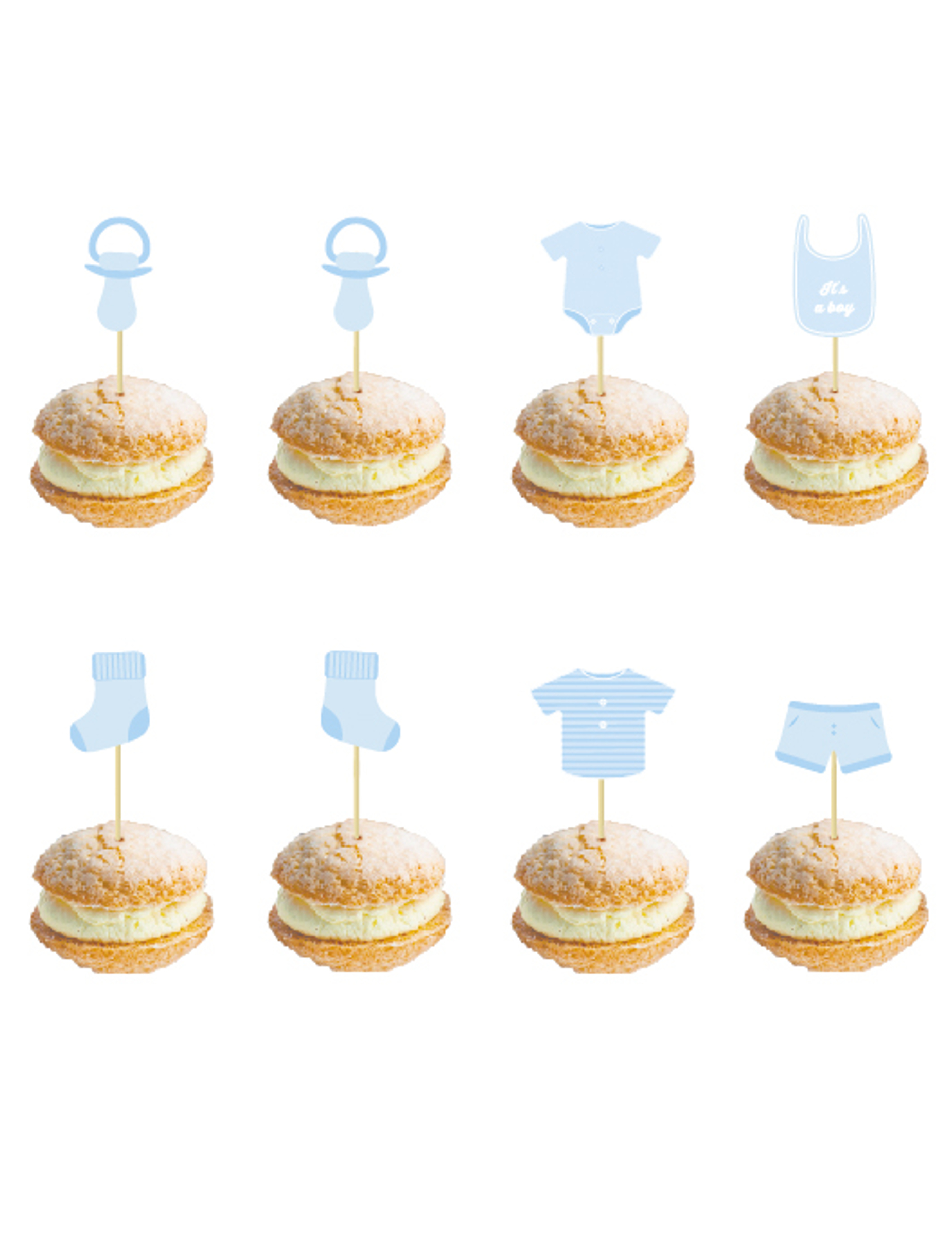 8 Holz-Deko-Picker Babyparty Blau 10 cm 8 Holz-Deko-Picker Babyparty Blau 10 cm von PARTYPRO
