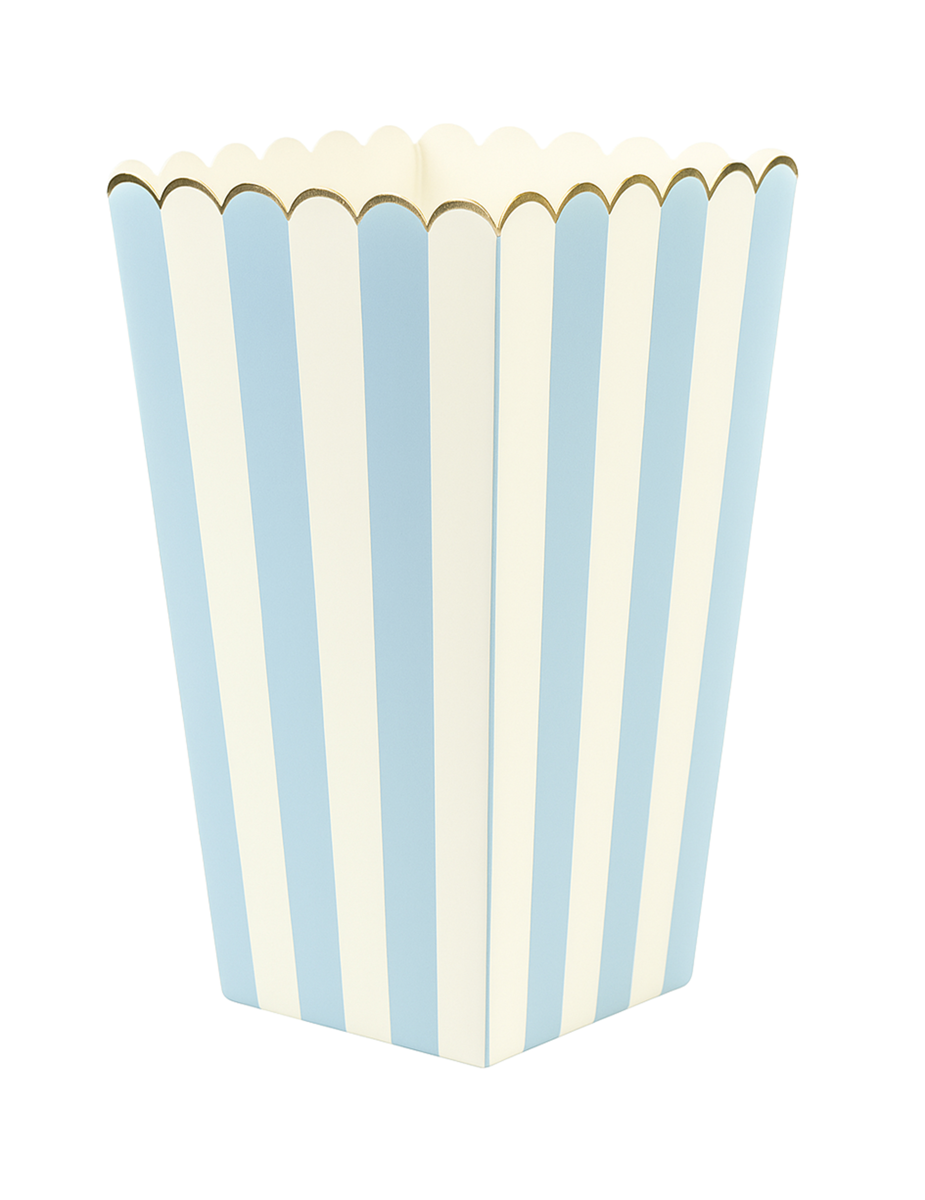 8 Popcorn-Schachteln in Pastellblau + Gold gestreift aus Pappe 8 Popcorn-Schachteln in Pastellblau + Gold gestreift aus Pappe von PARTYPRO