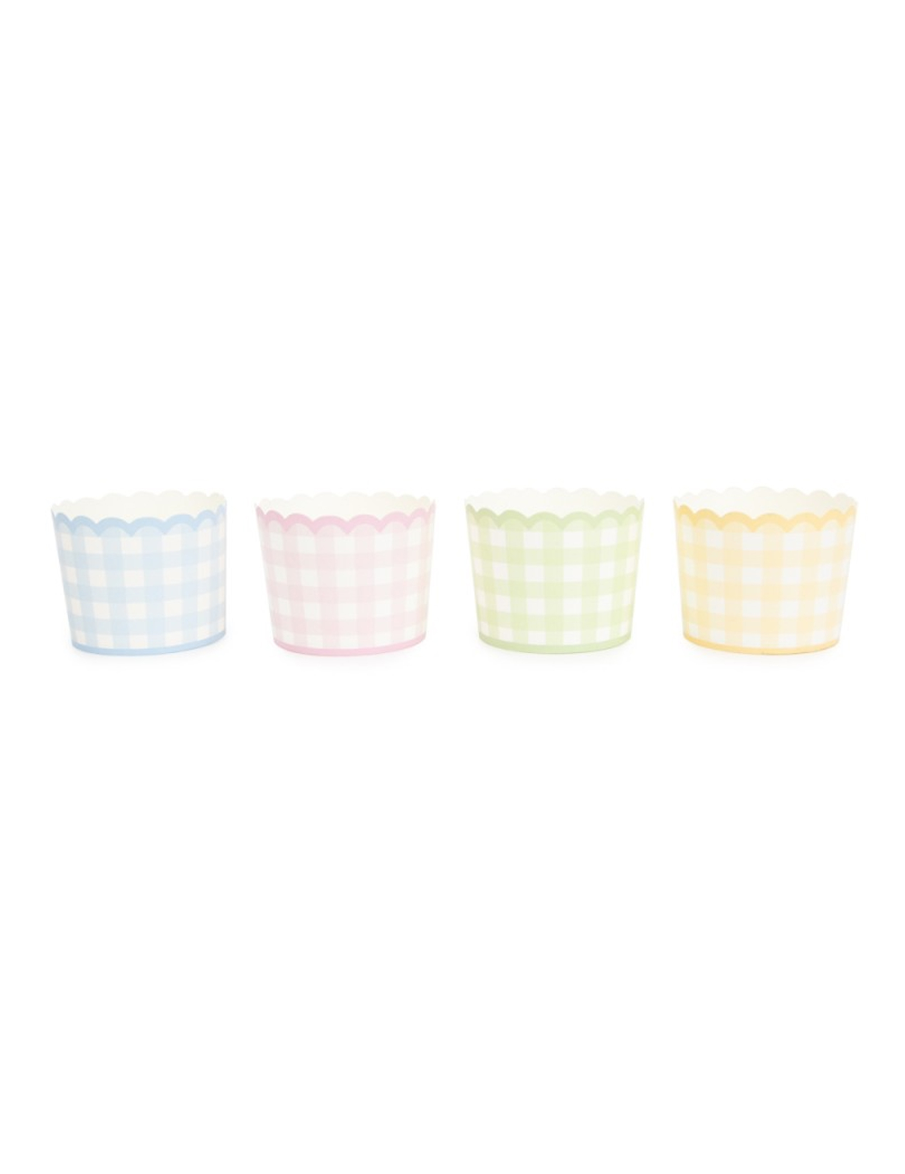 8 kleine Vichy-Pastell Becher aus Pappe 200 ml 8 kleine Vichy-Pastell Becher aus Pappe 200 ml von PARTYPRO