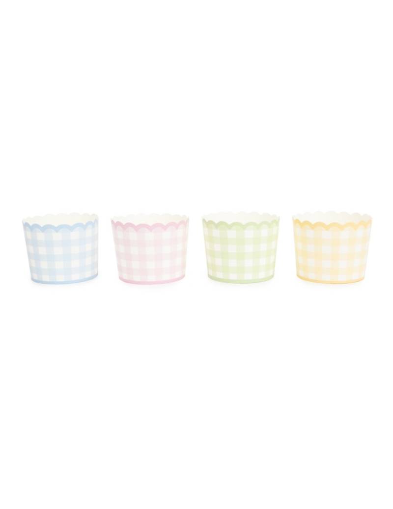 8 kleine Vichy-Pastell Becher aus Pappe 200 ml 8 kleine Vichy-Pastell Becher aus Pappe 200 ml von PARTYPRO