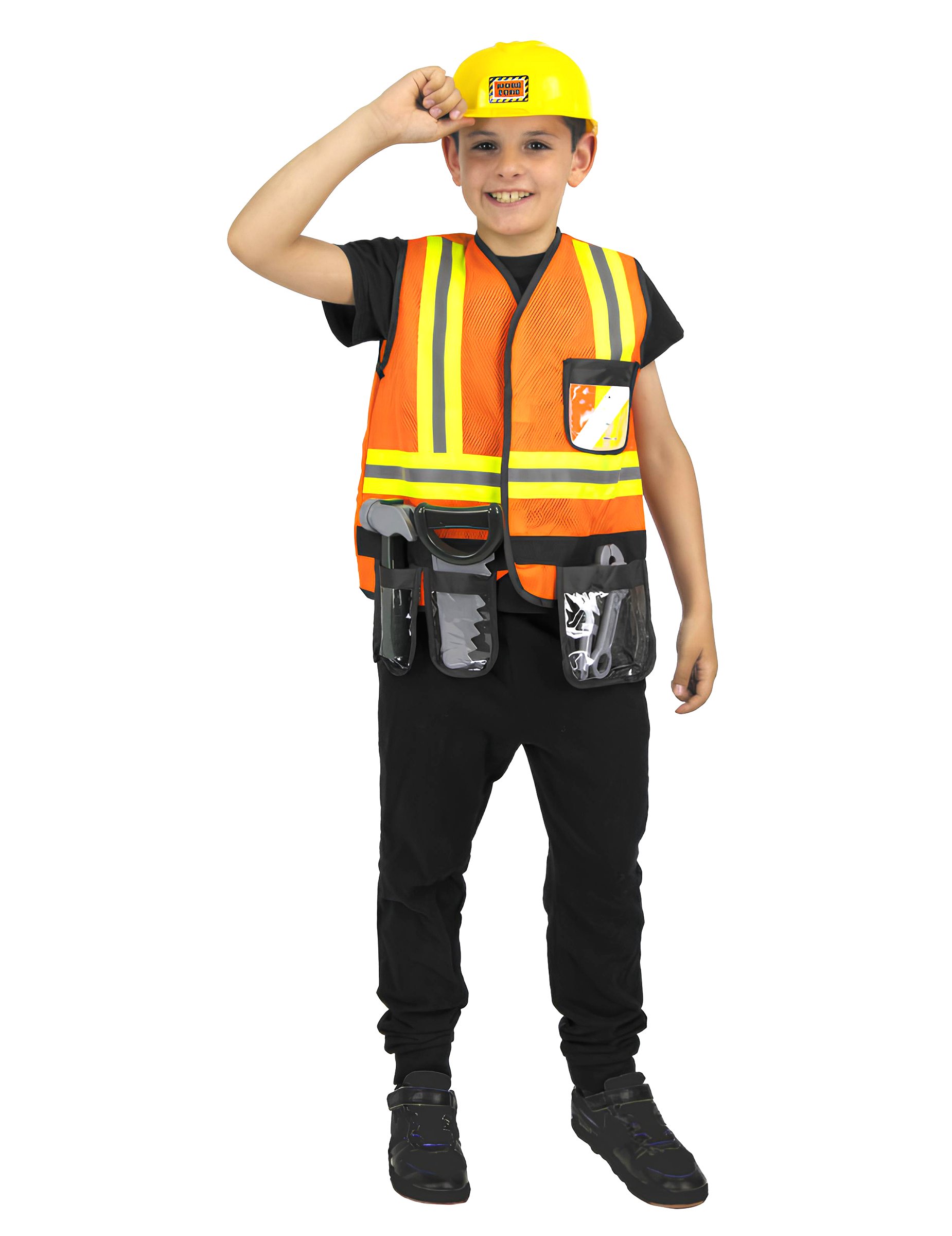 Bauarbeiter Set Kinder 7-teiliges Set für Kinder von PARTYPRO