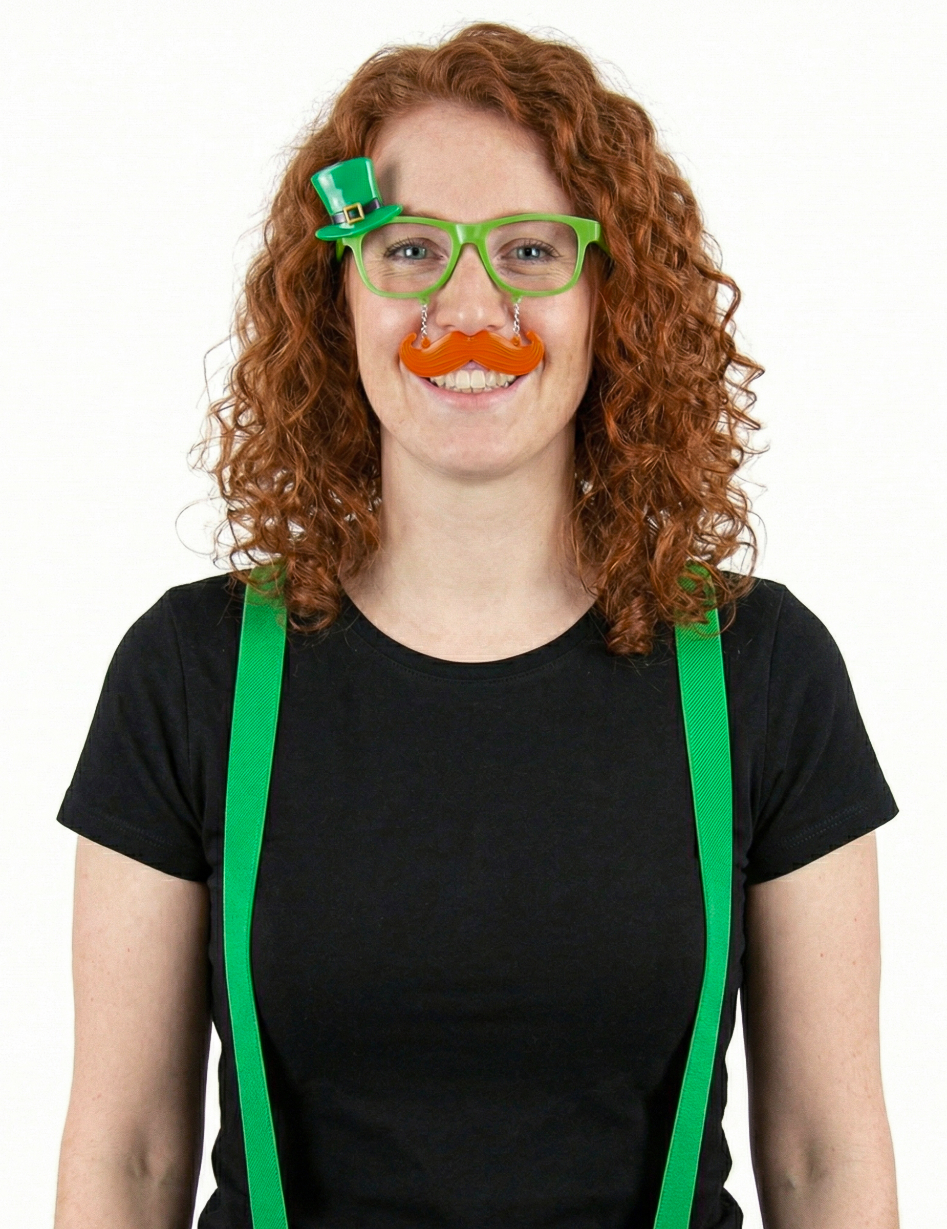 Brille mit Schnurrbart St. Patrick für Erwachsene grün von PARTYPRO