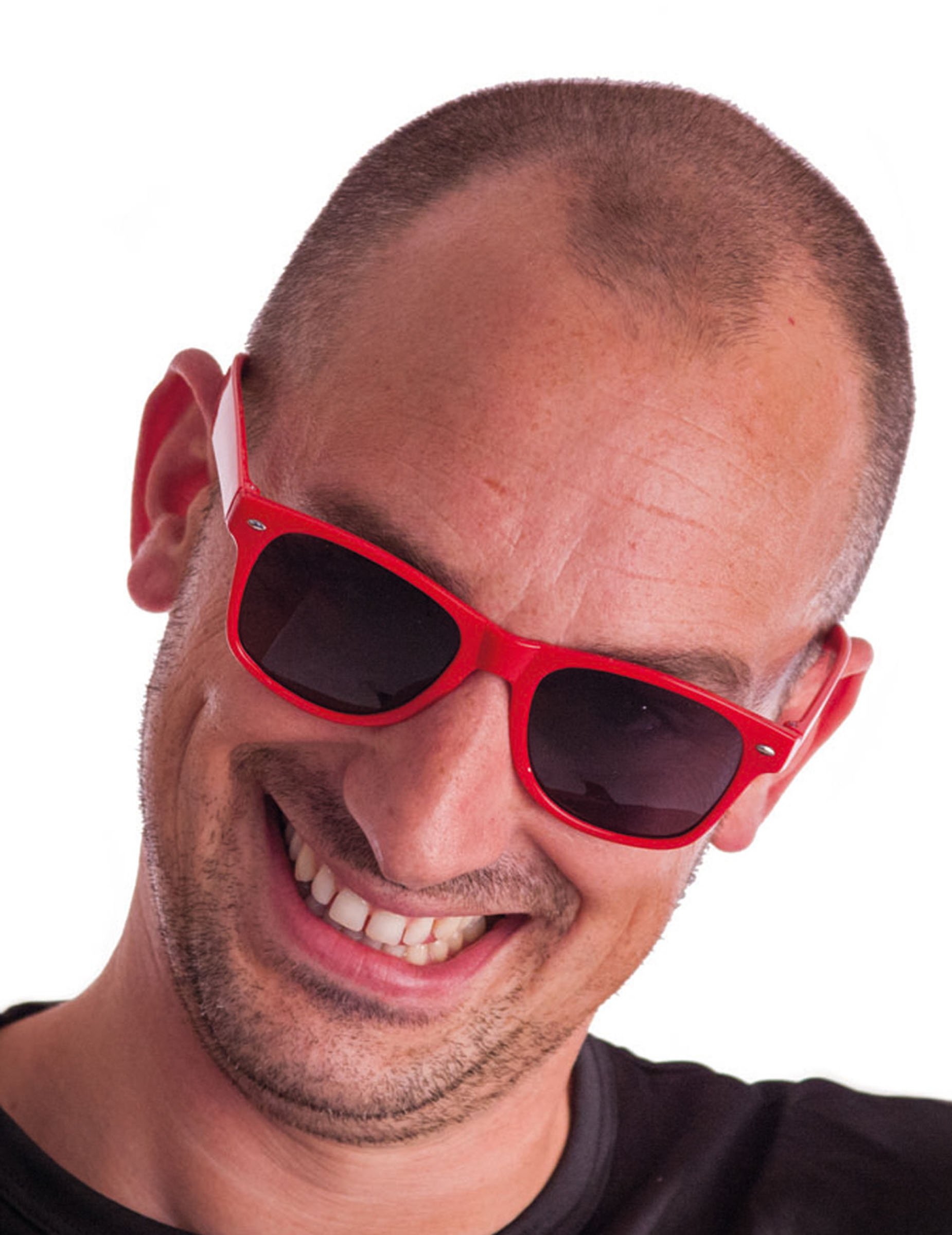 Brille mit getönten Gläsern rot von PARTYPRO