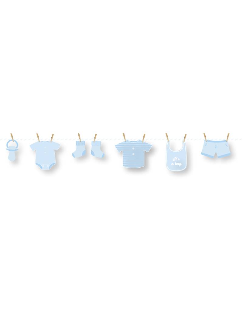 DIY-Babyparty Girlande Pappe Blau 1,5 m DIY-Babyparty Girlande Pappe Blau 1,5 m von PARTYPRO