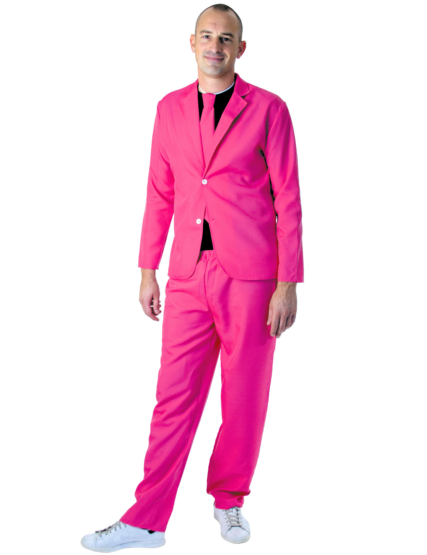 Einfarbiger Herrenanzug neonpink von PARTYPRO