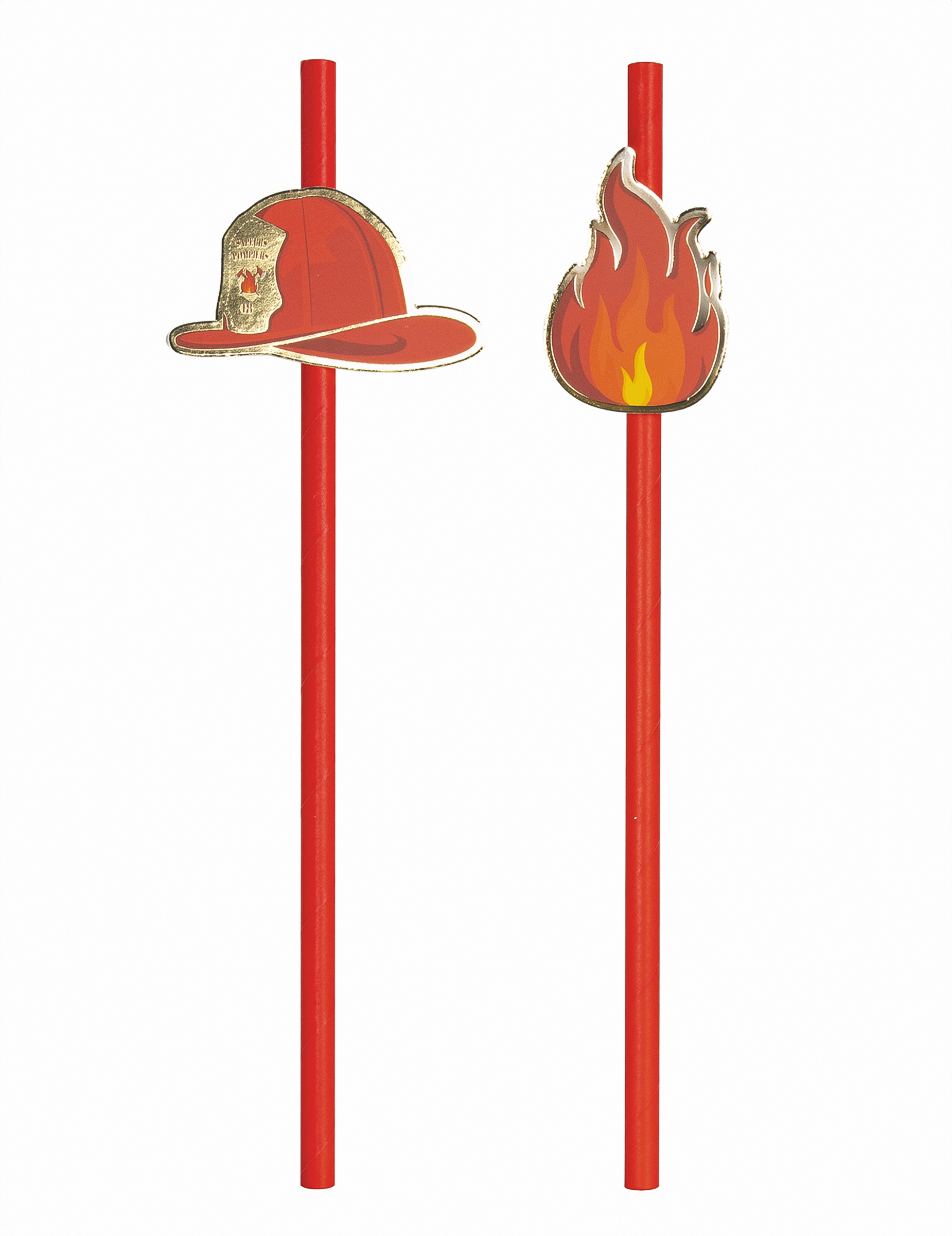 Feuerwehr Strohhalme Kindergeburtstag-Deko 10 Stück rot Feuerwehr Strohhalme Kindergeburtstag-Deko 10 Stück rot von PARTYPRO