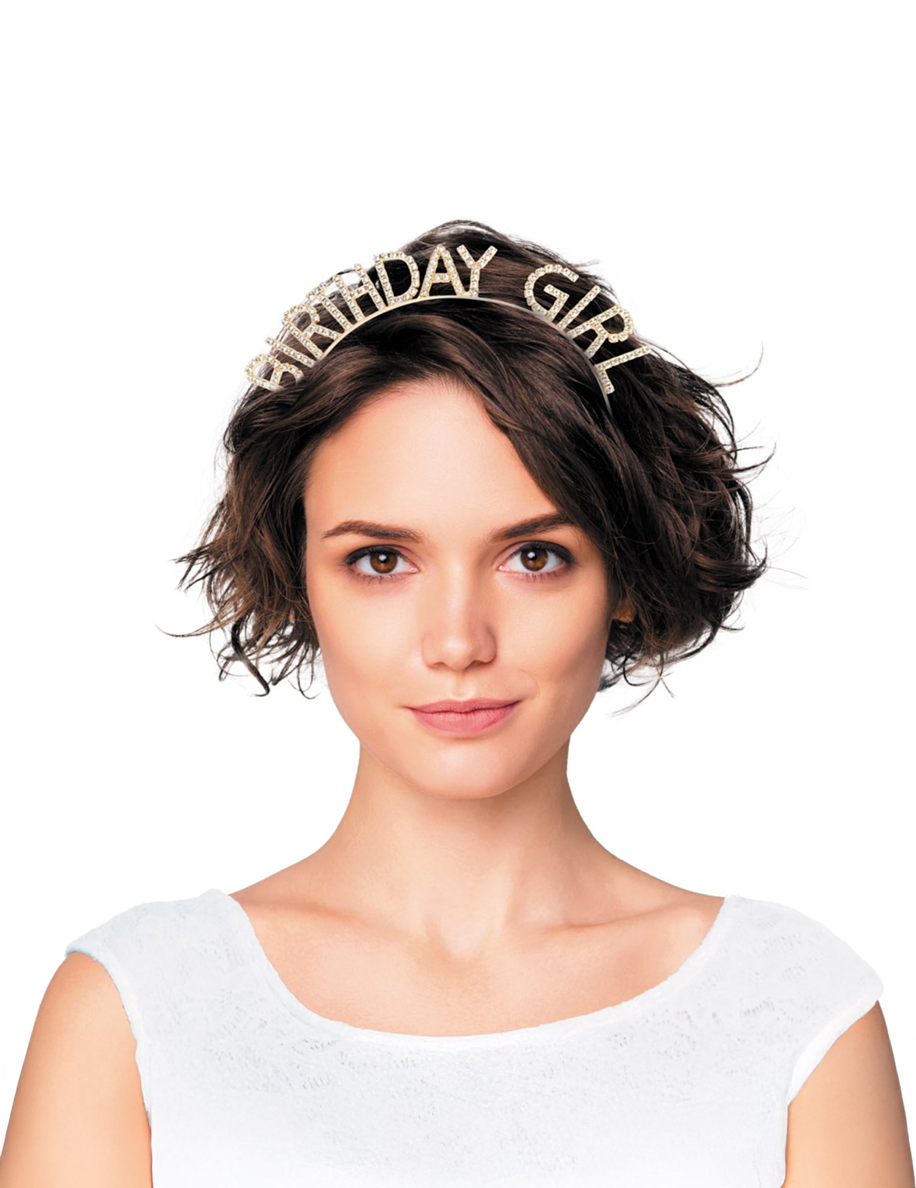 Haarreif Happy Birthday Gold für Erwachsene Haarreif Happy Birthday Gold für Erwachsene von PARTYPRO
