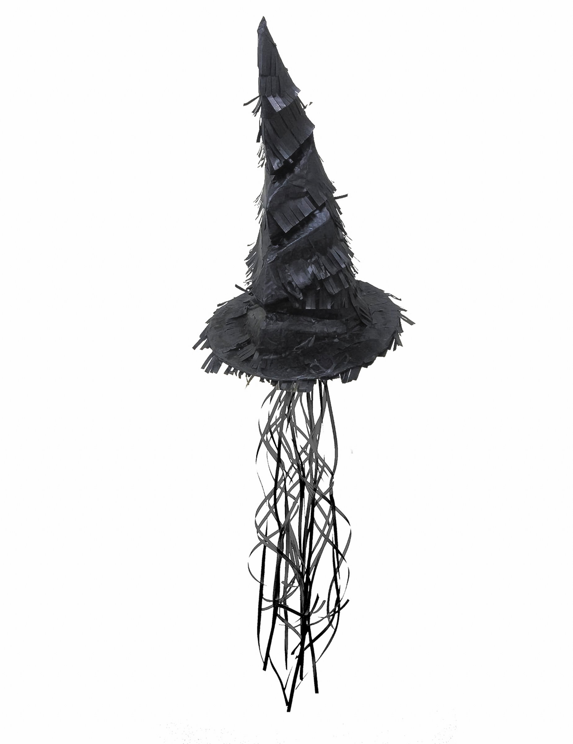 Hexenhut-Piñata Halloween-Partydeko Kindergeburtstag schwarz 50 cm von PARTYPRO