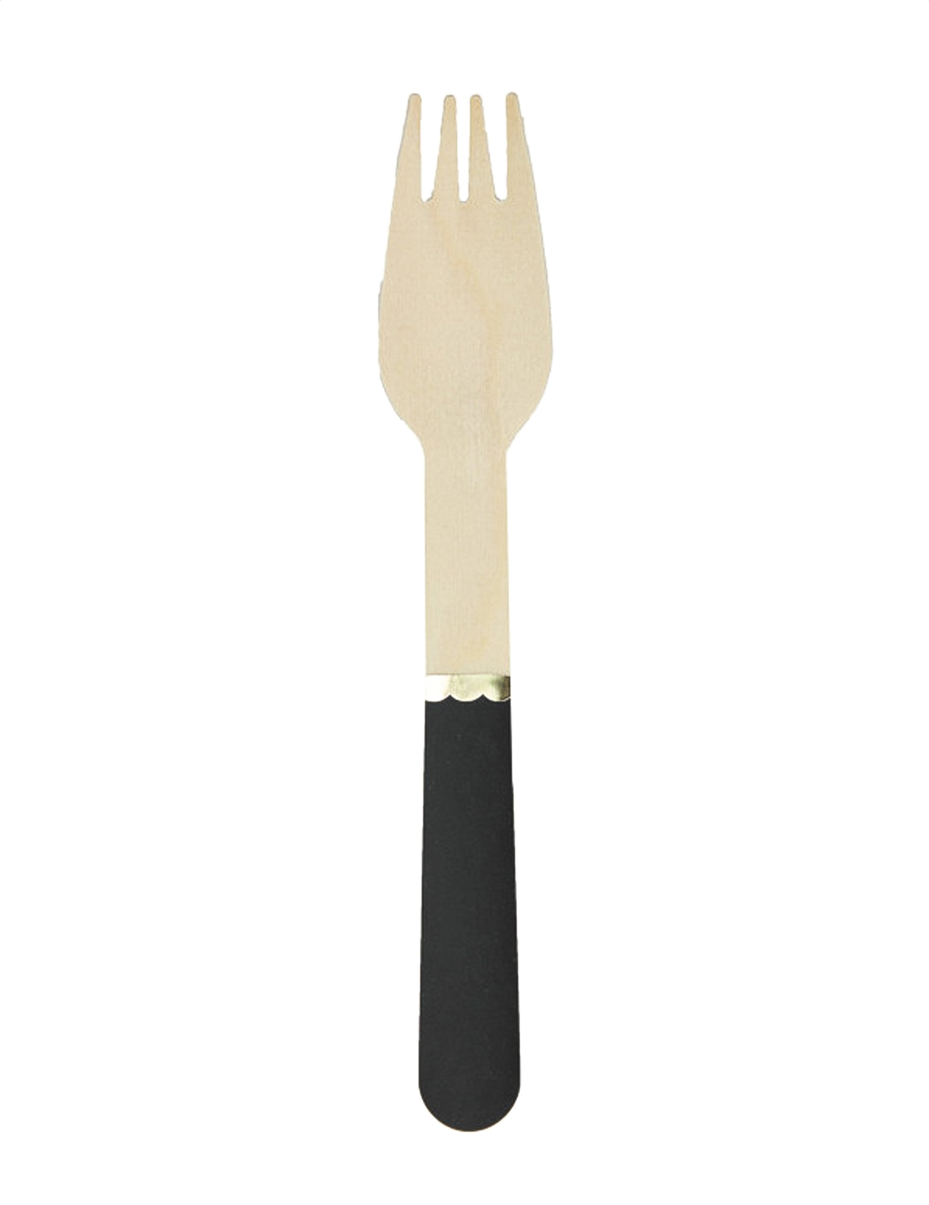 Kleine Gabeln aus Holz Partydeko 8 Stück schwarz-braun 15 cm Kleine Gabeln aus Holz Partydeko 8 Stück schwarz-braun 15 cm von PARTYPRO
