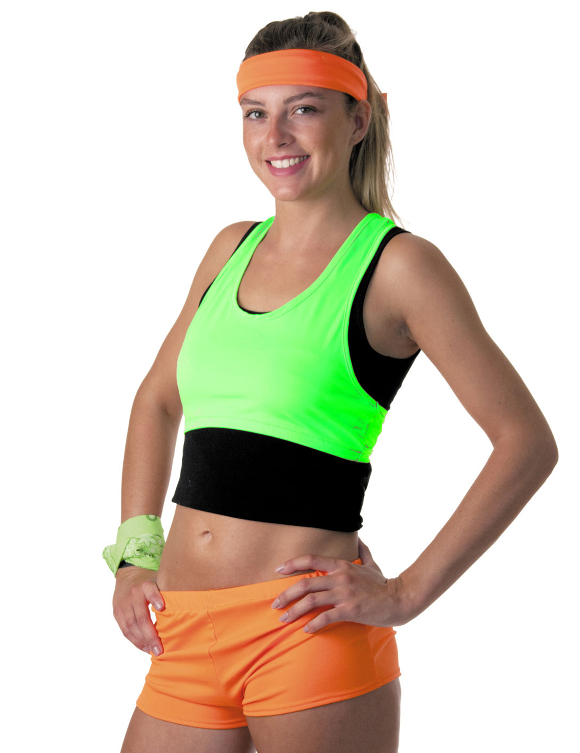 Kurzes Damen Top in Neongrün von PARTYPRO