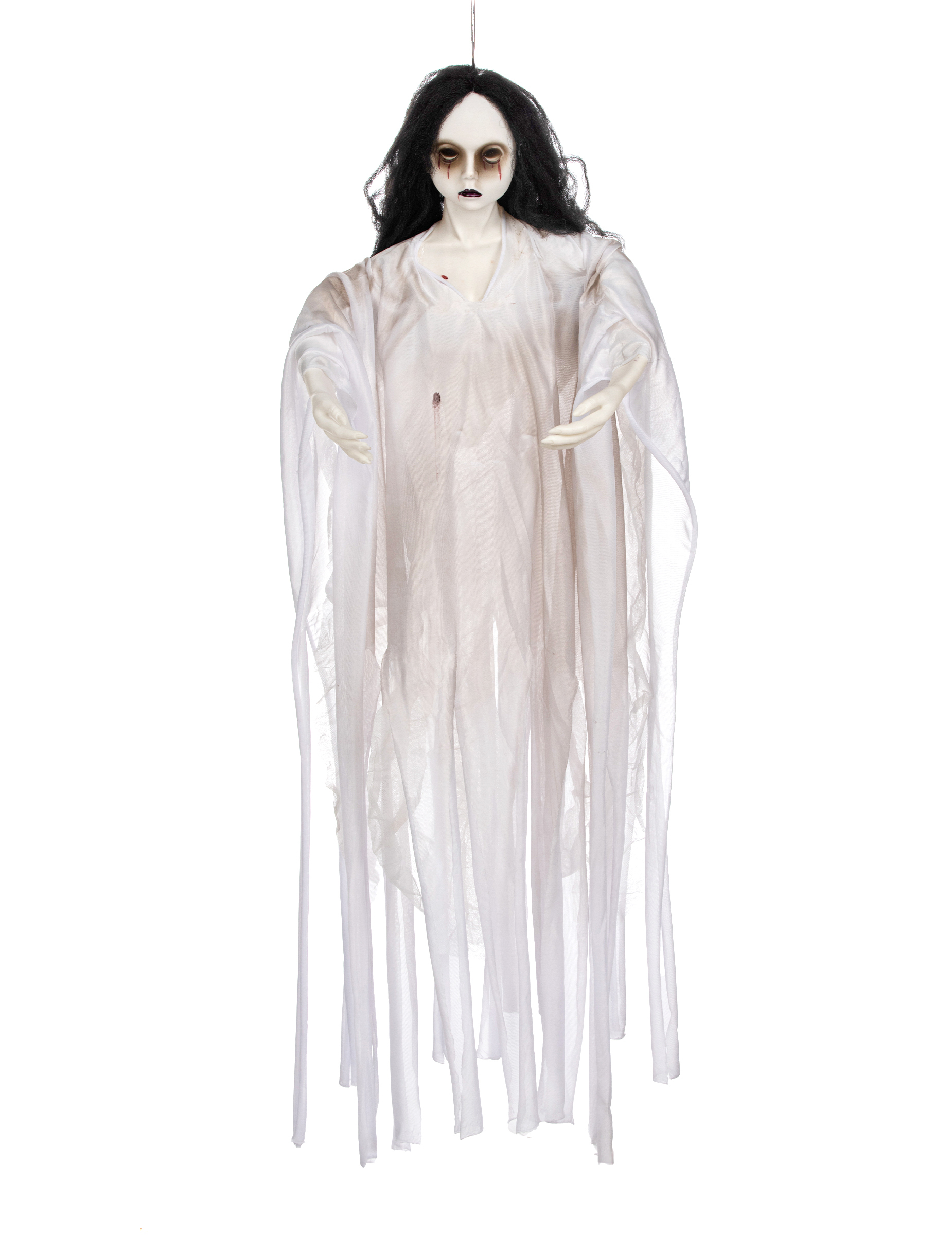 Leuchtende Geister-Braut 90cm Halloweendeko weiß von PARTYPRO