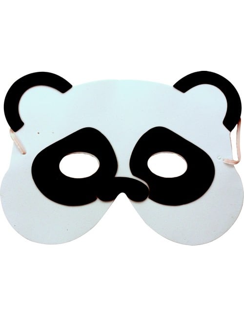 Lustige Panda-Maske für Kinder Kostüm-Accessoire weiss-schwarz von PARTYPRO