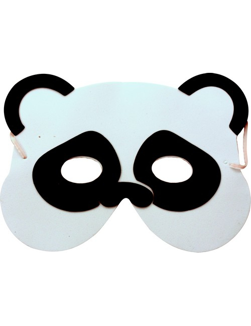 Lustige Panda-Maske für Kinder Kostüm-Accessoire weiss-schwarz von PARTYPRO
