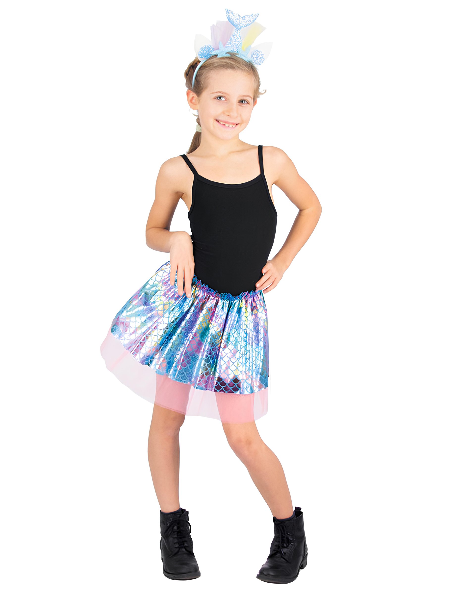 Meerjungfrau Set Mädchen Kinderkostüm Blau von PARTYPRO