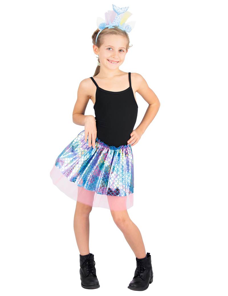 Meerjungfrau Set Mädchen Kinderkostüm Blau von PARTYPRO