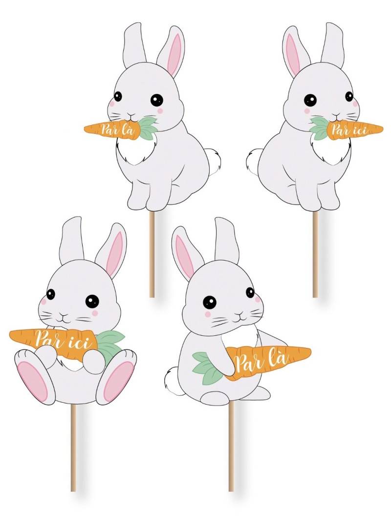 Ostereiersuche Set Hase Kit 15 x 24 cm von PARTYPRO