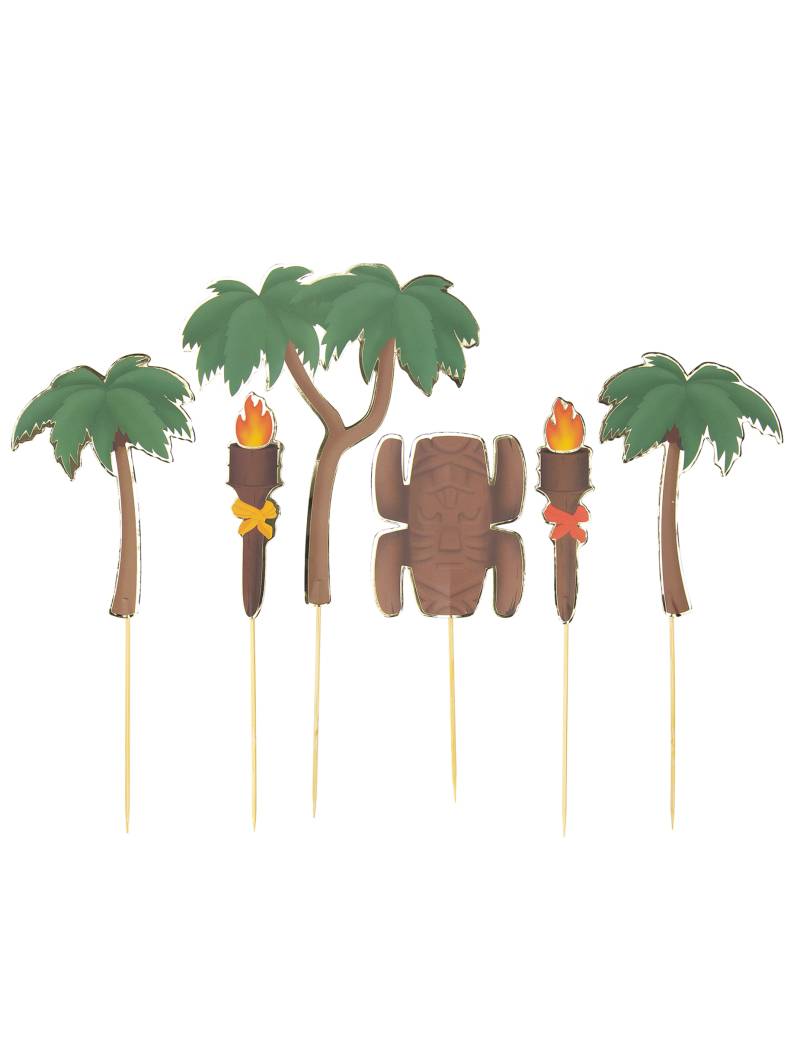 Partypicker mit Dschungel-Motiv Partyzubehör 6 Stk. Partypicker mit Dschungel-Motiv Partyzubehör 6 Stk. von PARTYPRO