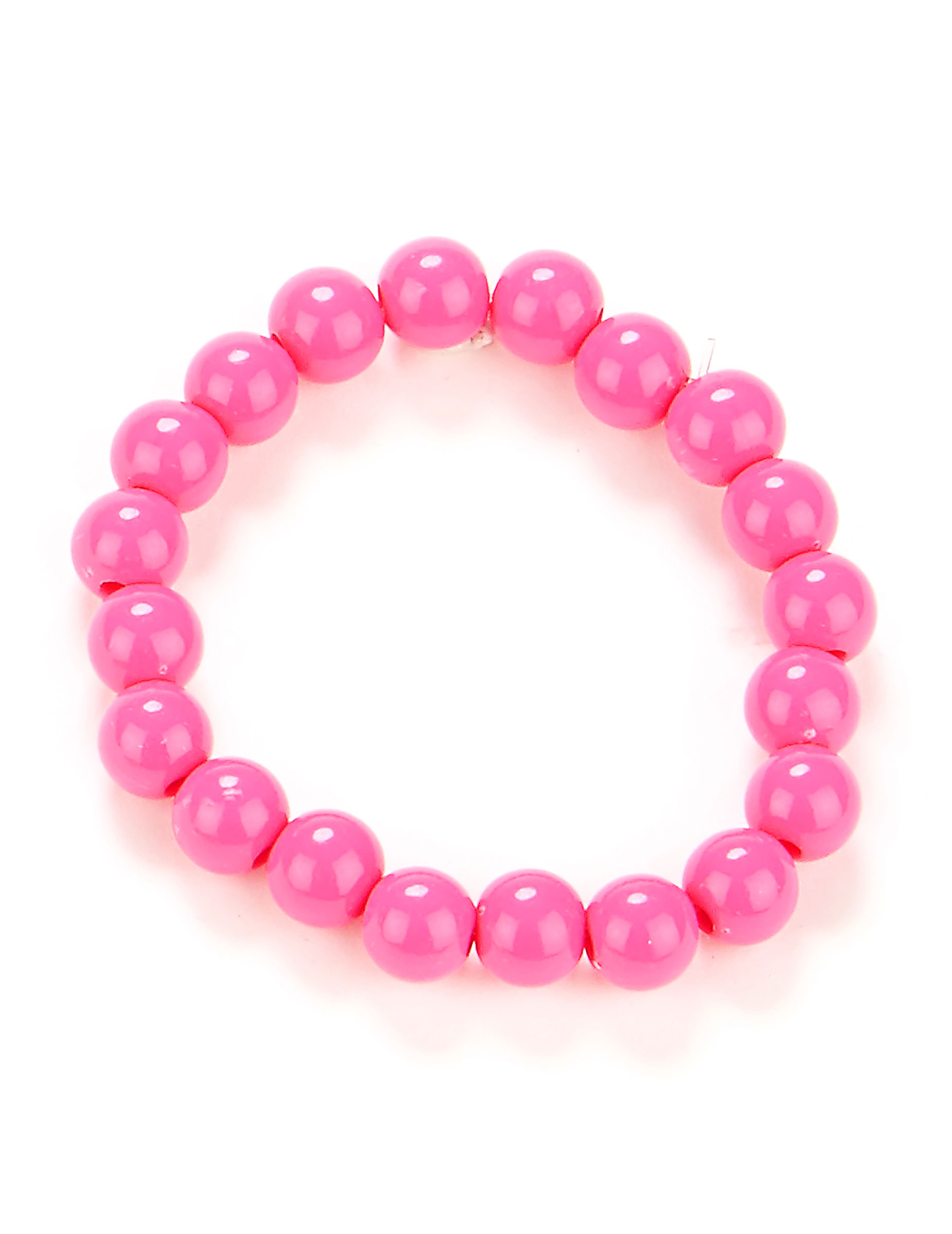 Perlenarmband für Erwachsene 80er Jahre rosa von PARTYPRO